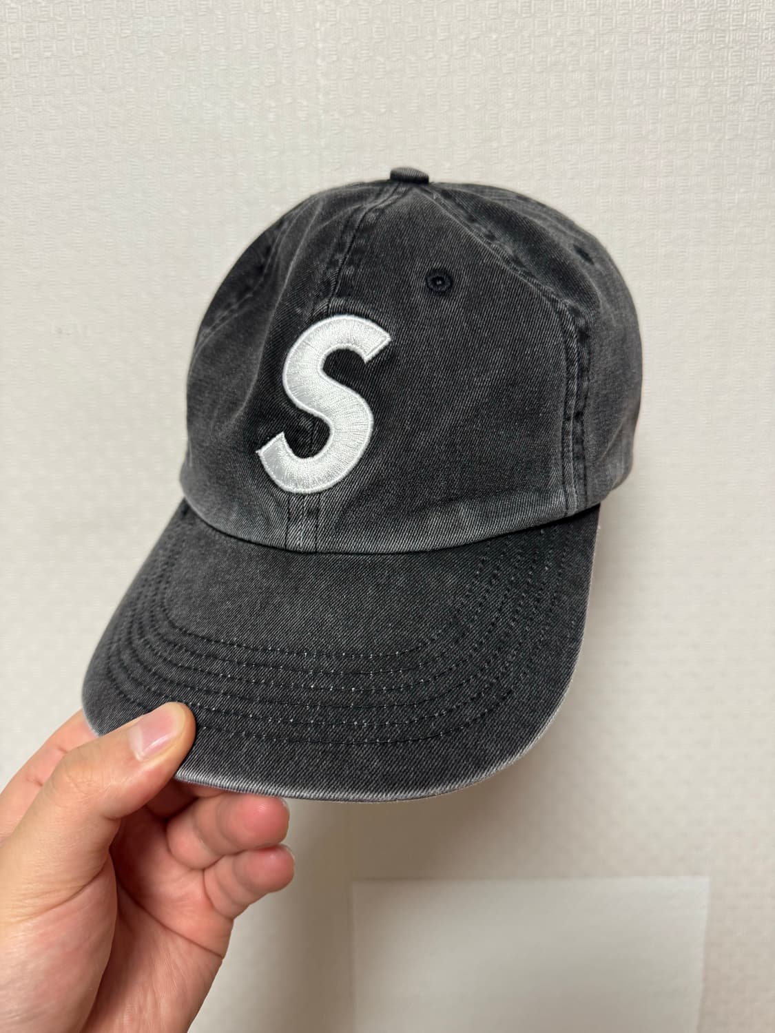 슈프림 S로고 워싱 볼캡 차콜 상품이미지2