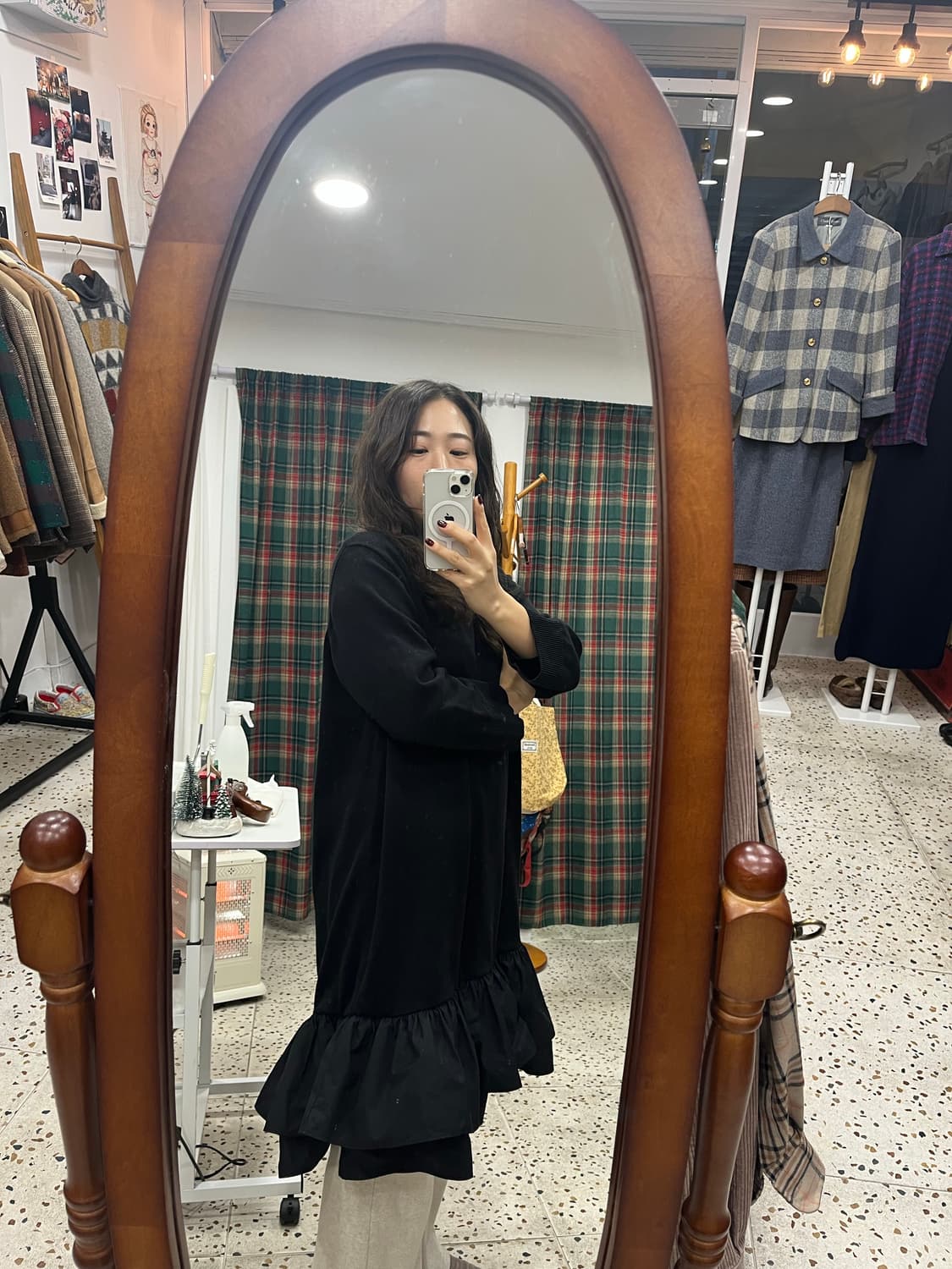 COS 블랙 프릴 니트 원피스 상품이미지3