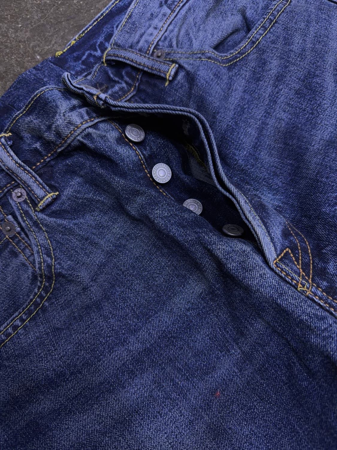 리바이스 501 레귤러핏 딥블루 워싱 데님팬츠 청바지 32 상품이미지6