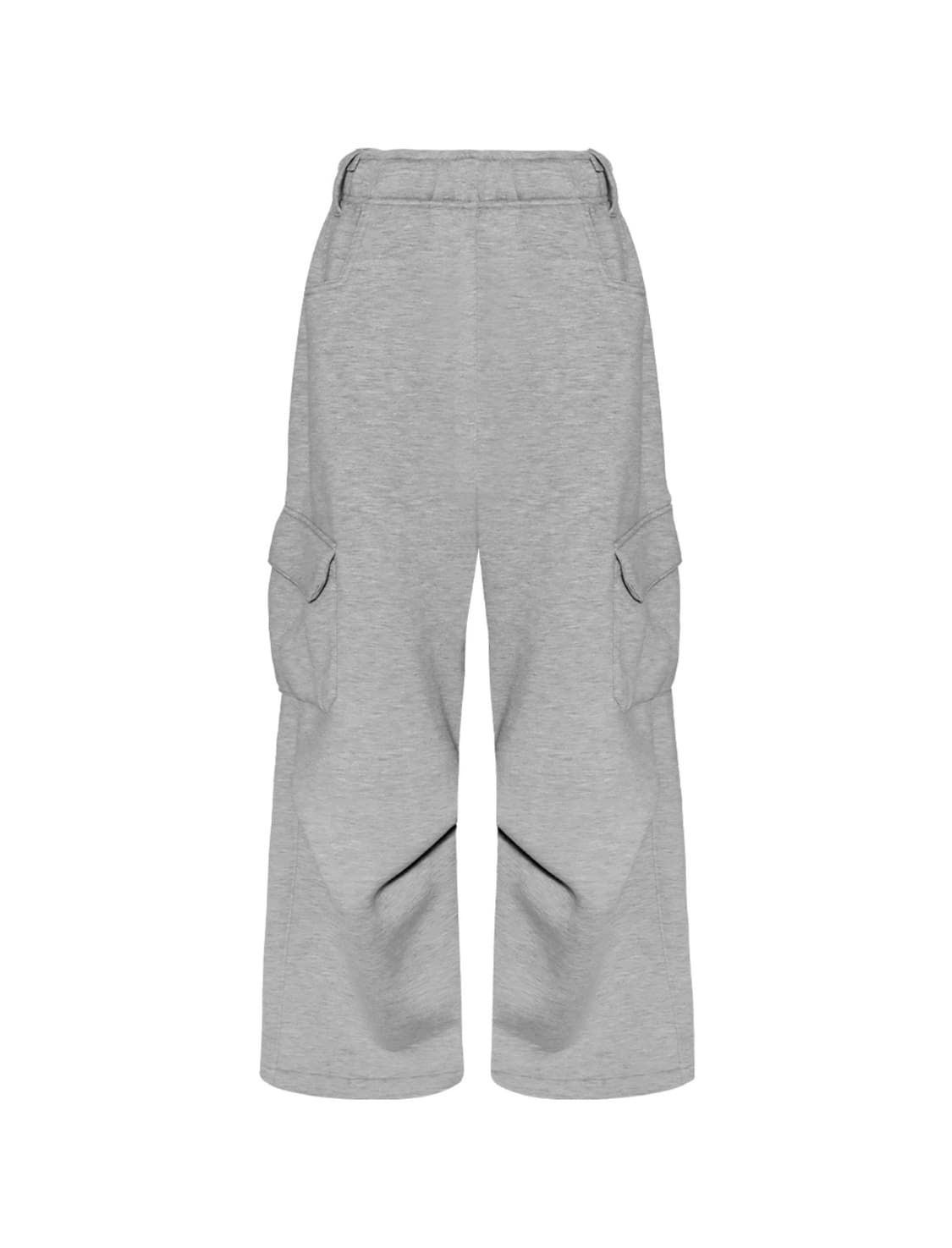 [OS] 카미엔 벌룬 카고 스웻팬츠 멜란지 그레이 상품이미지1