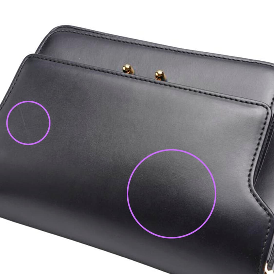 (중고) 마르니 블랙 카프스킨 트렁크 미듐 숄더백 상품이미지8