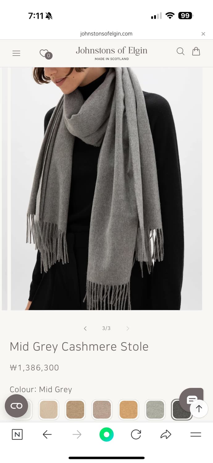 johnstons of elgin 캐시미어 머플러 stole 상품이미지3