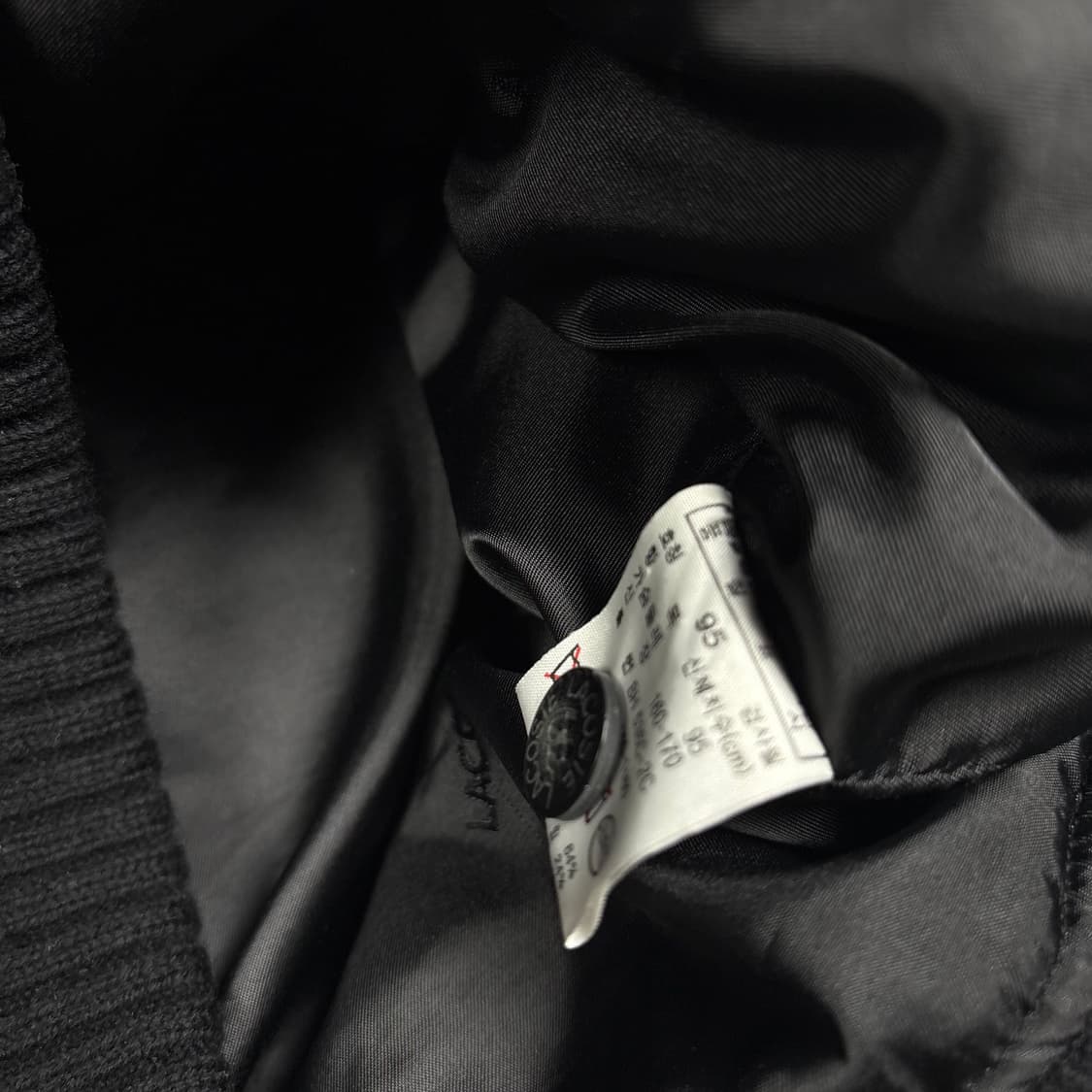 라코스테 블랙컬러 니트 집업 상품이미지4