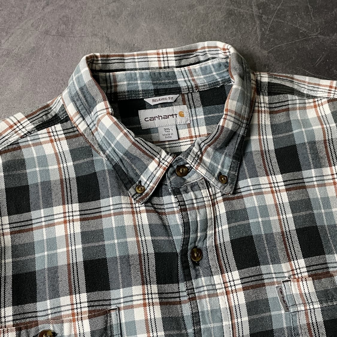 CARHARTT 칼하트 빈티지 체크 코튼 워크셔츠 상품이미지2