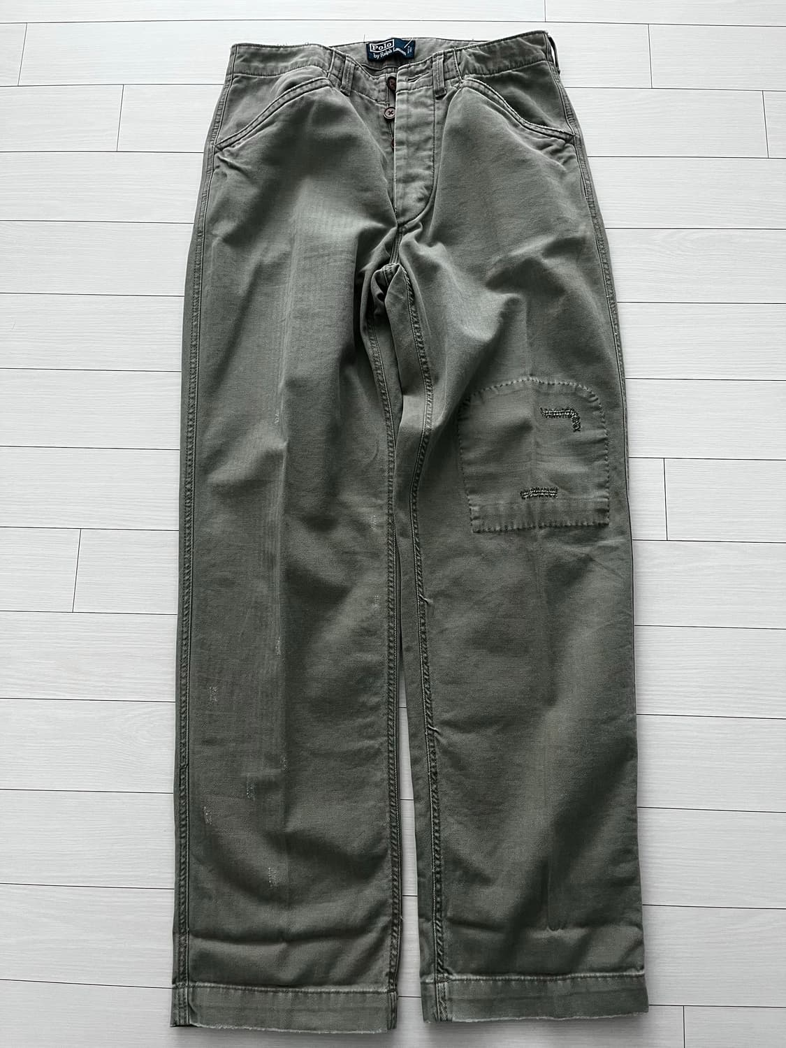 폴로 랄프로렌 데미지드 유틸리티 치노 퍼티그 팬츠 31 밀리터리 상품이미지8