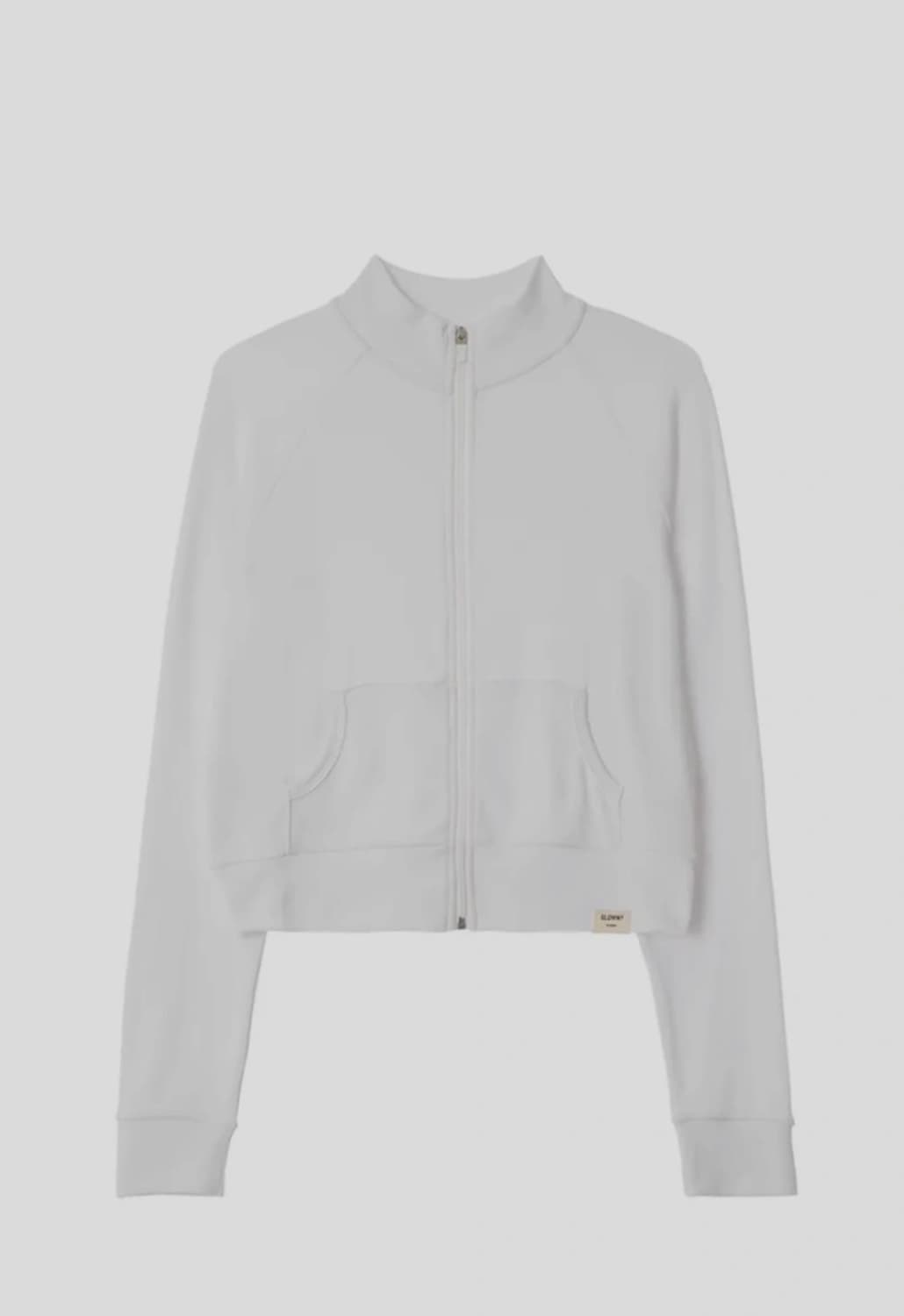 글로니 클래식 립 트랙 집업 화이트 glowny classic 상품이미지1