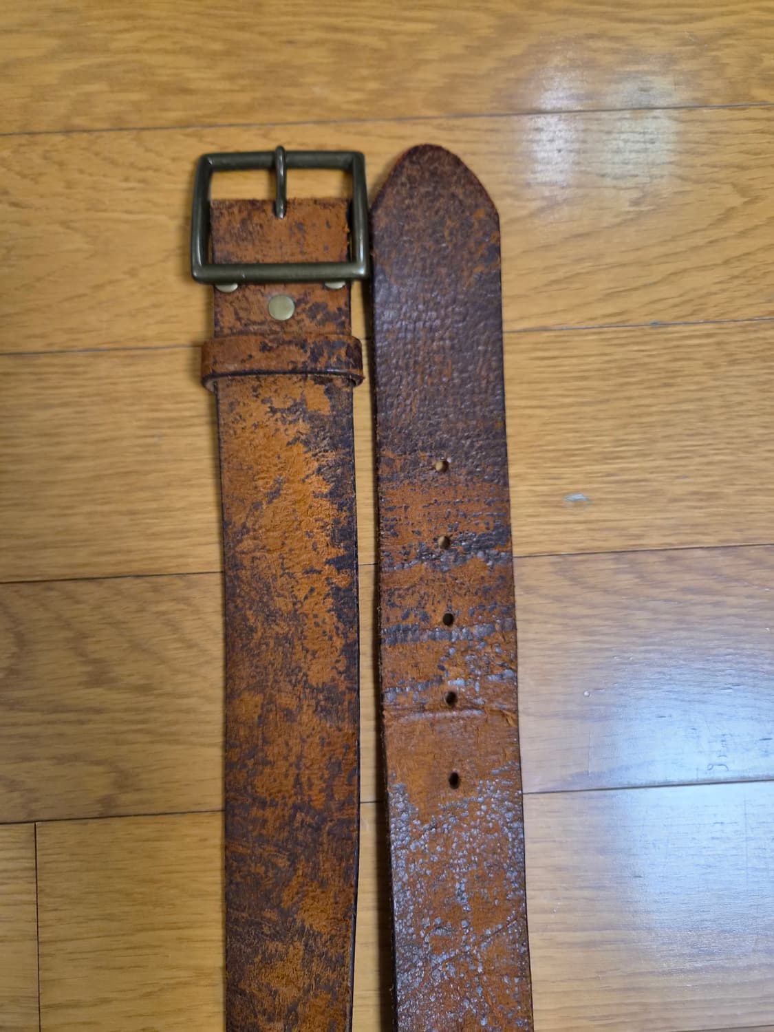 rrl 디스트레스트 가죽벨트 36 상품이미지1