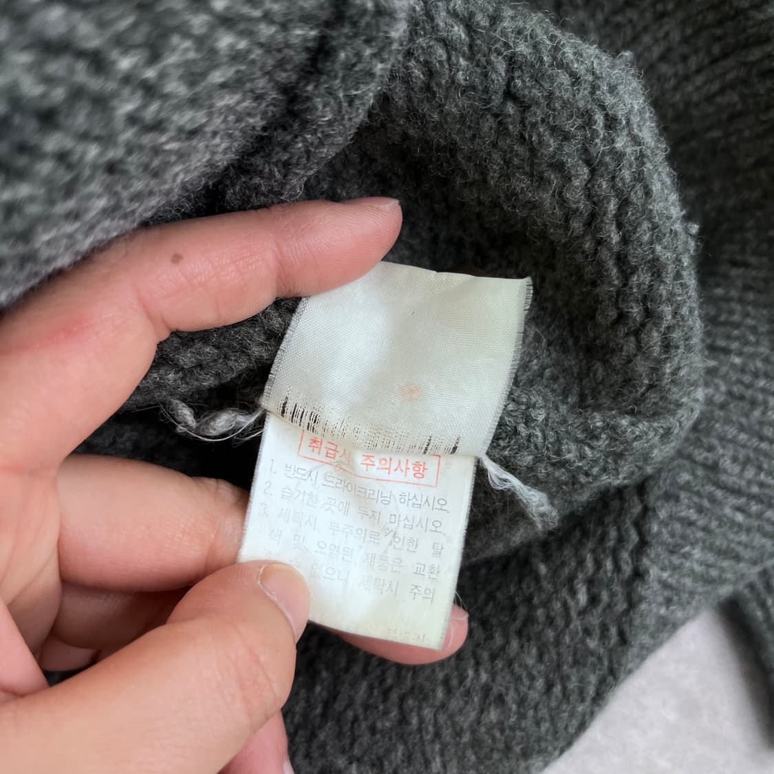 95 폴로랄프로렌 램스울 숄카라 버튼 그레이 니트 가디건 상품이미지7