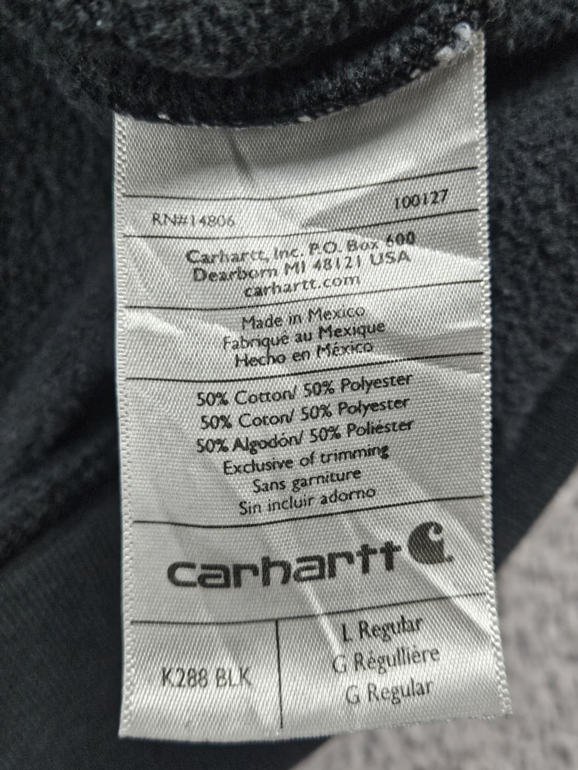 칼하트 다잉 워시드 커스텀 스웻 후드 티셔츠 ( L ) / 10134 상품이미지8