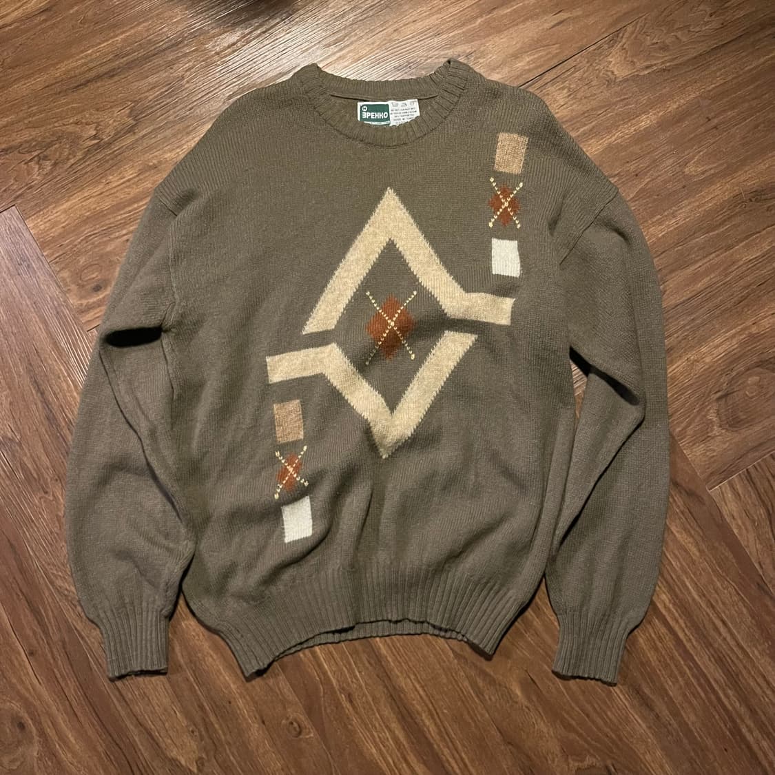 셔틀랜드 울 100% 자카드 니트 스웨터 상품이미지1