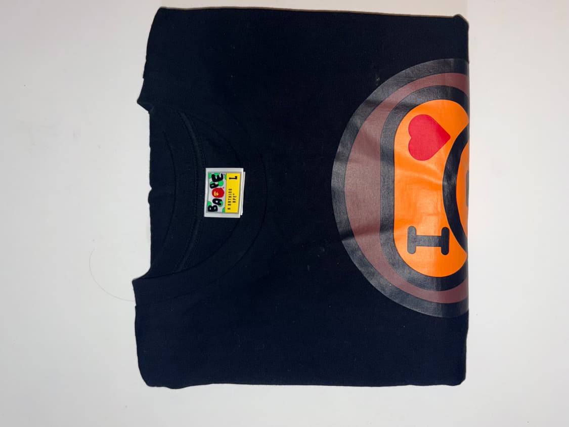 베이프 하트 베이비 마일로 티셔츠 블랙 상품이미지2