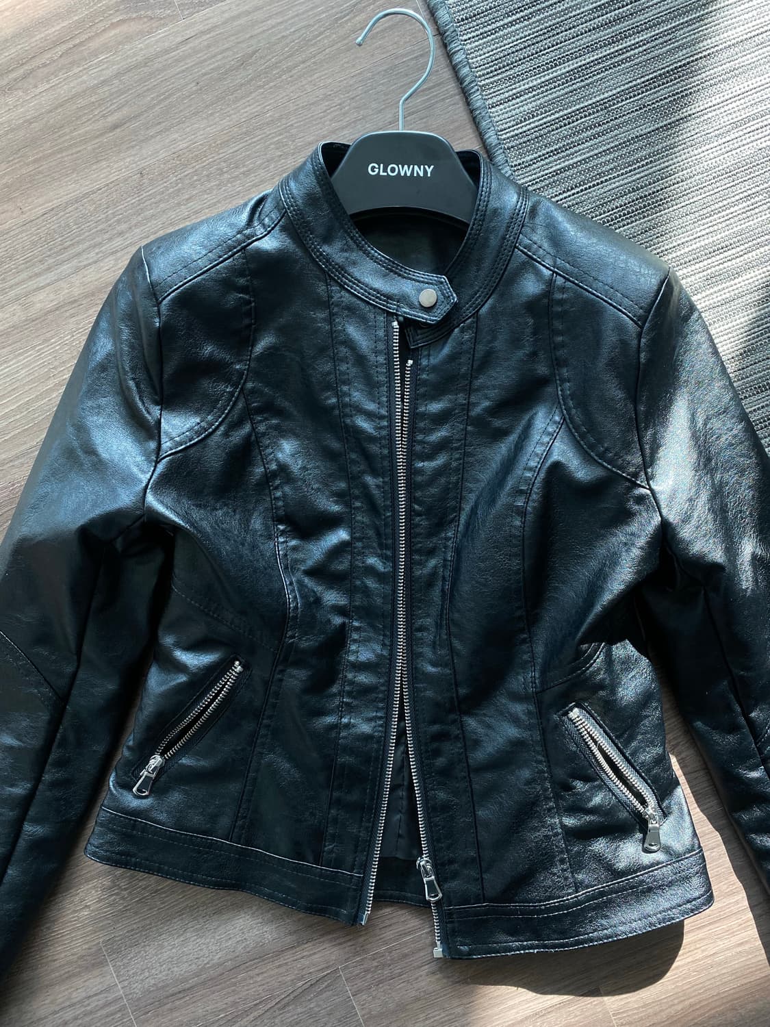 슬림 레더 자켓 상품이미지1