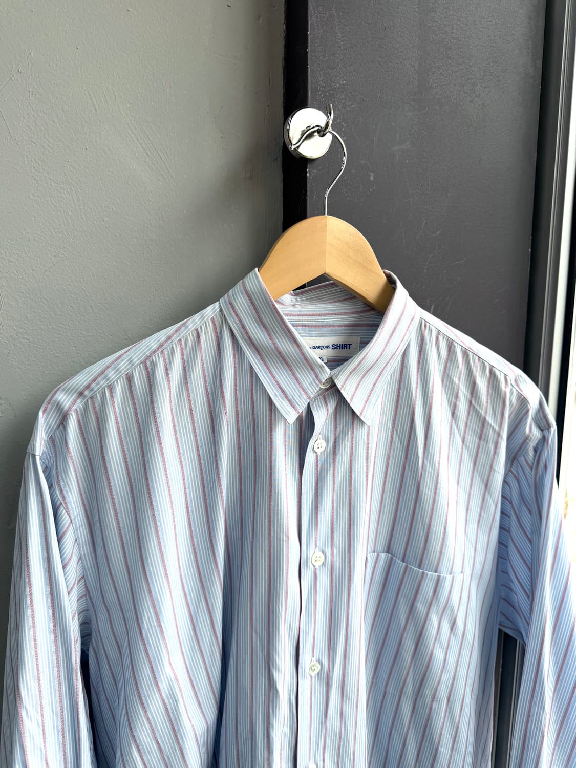 M/ 꼼데가르송 00s 포켓 스트라이프 코튼 셔츠 상품이미지4