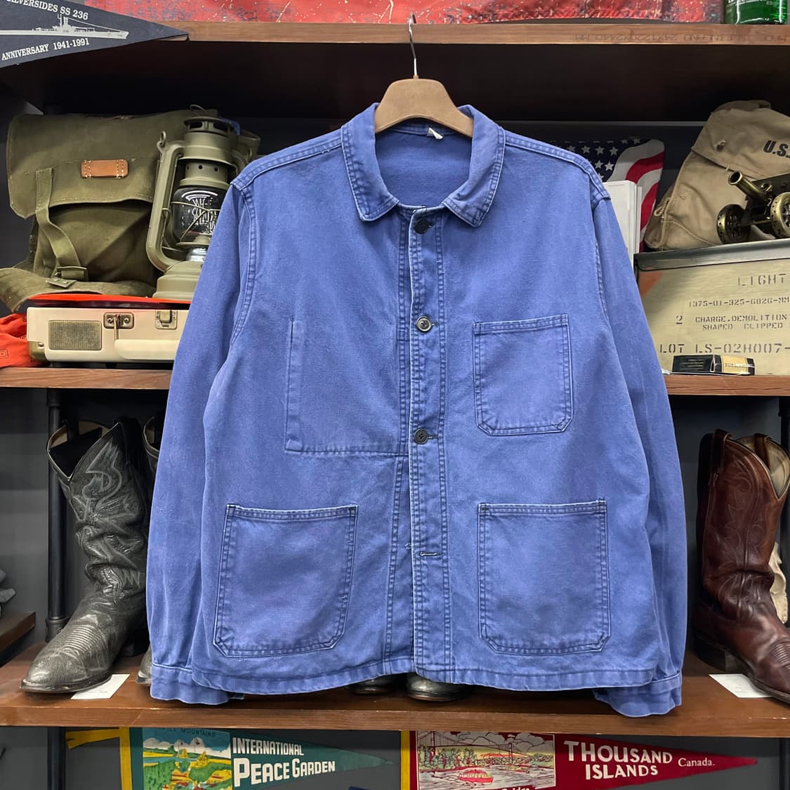 50s-70s 프렌치 워크 자켓 /빈티지 초어 자켓 워크 웨어 상품이미지1