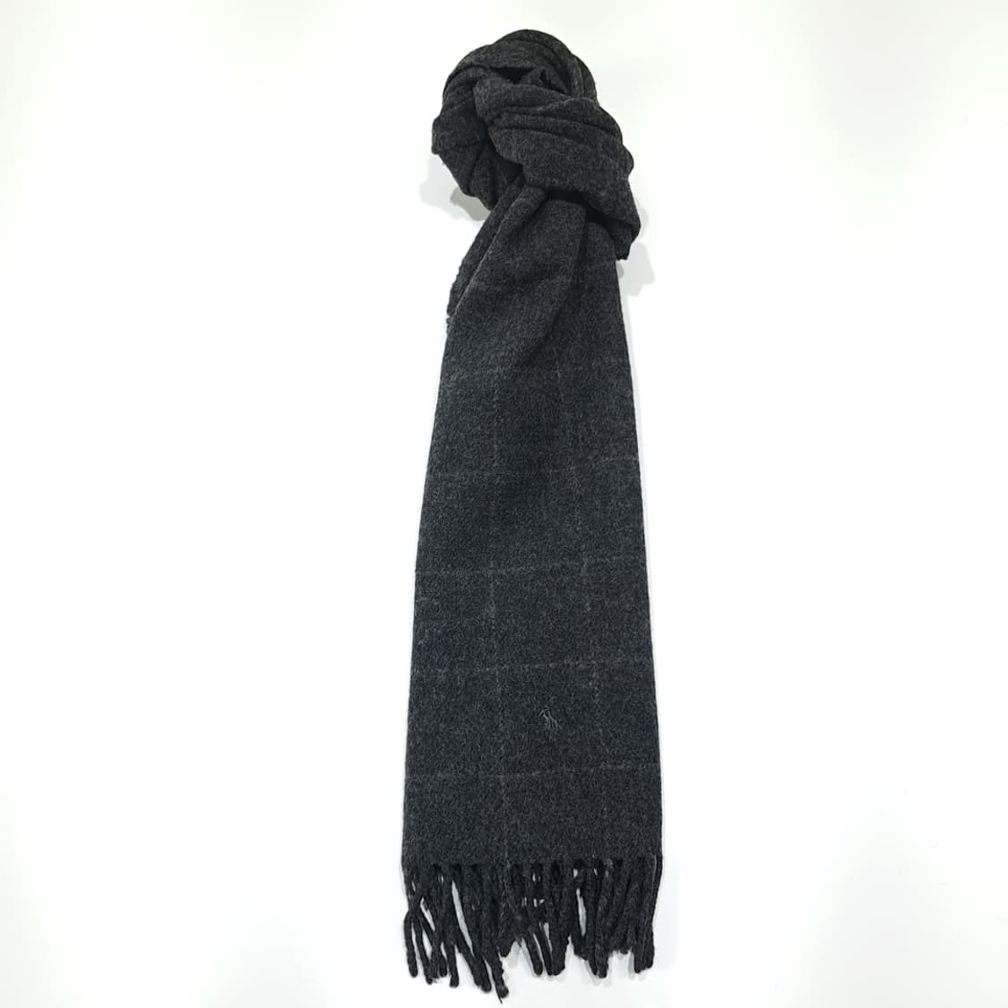 MX523 폴로 90s 스코틀랜드판 램스울 윈도우페인 차콜그레이 머플러 상품이미지5