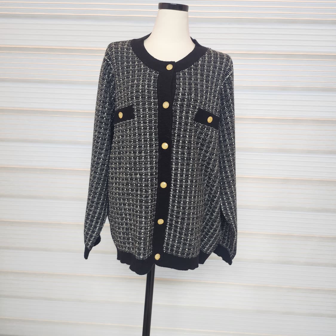 《새상품》세련된 트위드 가디건 상품이미지1