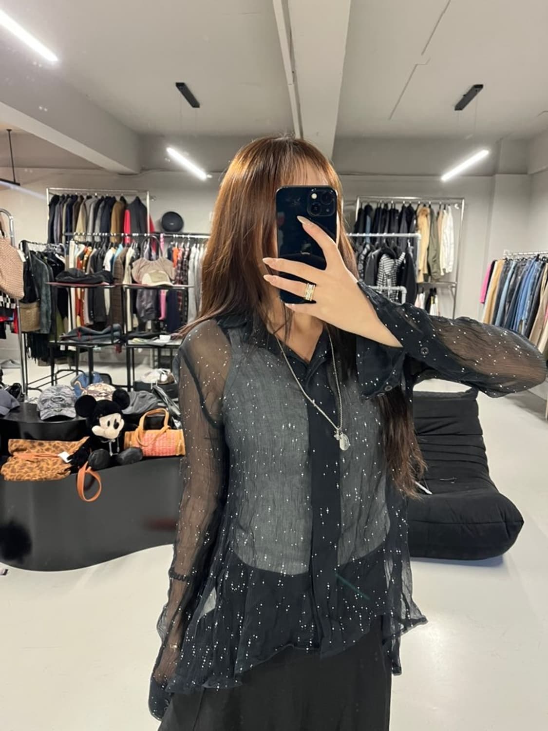 DIESEL sheer dot shirt  상품이미지1