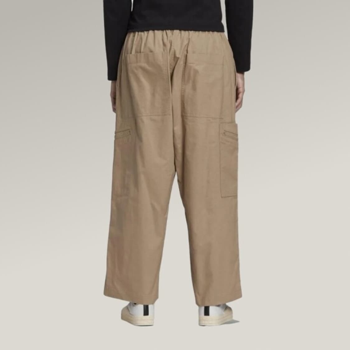 Y-3 요지야마모토 베이지 와이드레그 팬츠 XS 상품이미지5