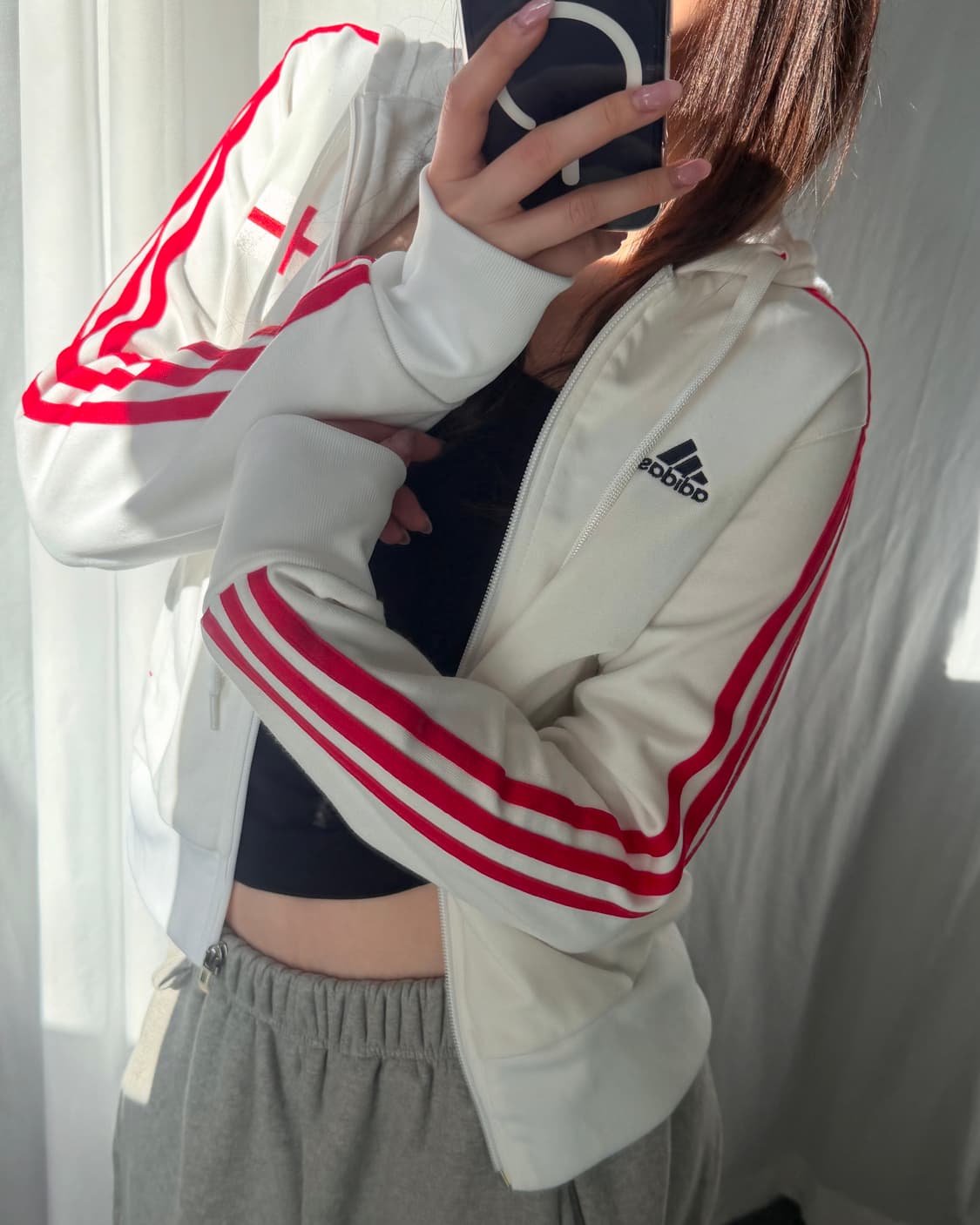 Adidas 아디다스 잉글랜드 화이트레드 후드트랙탑 상품이미지2