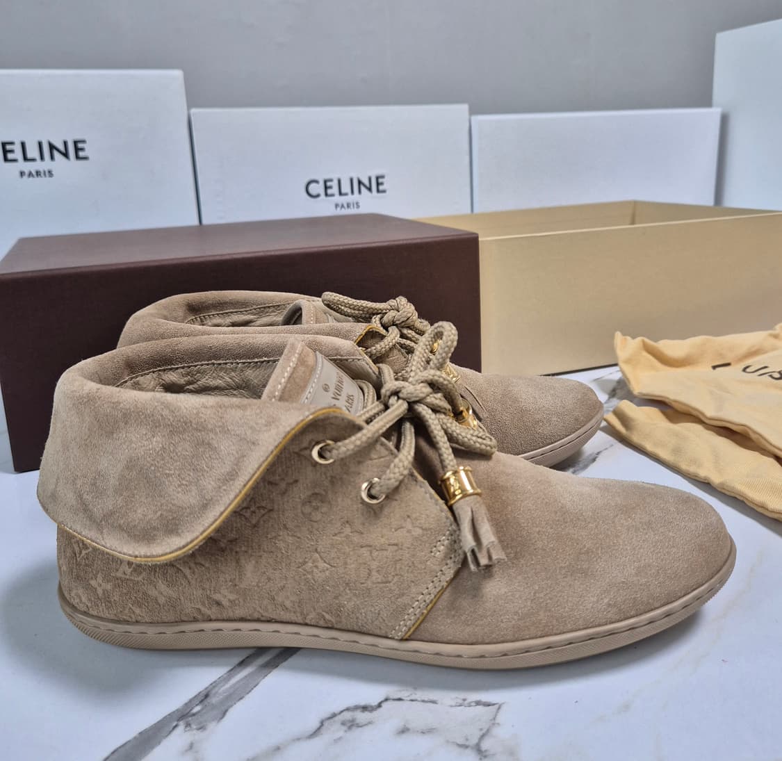 (정품) 루이비통 모노그램 스웨이드 부츠 34.5 상품이미지2