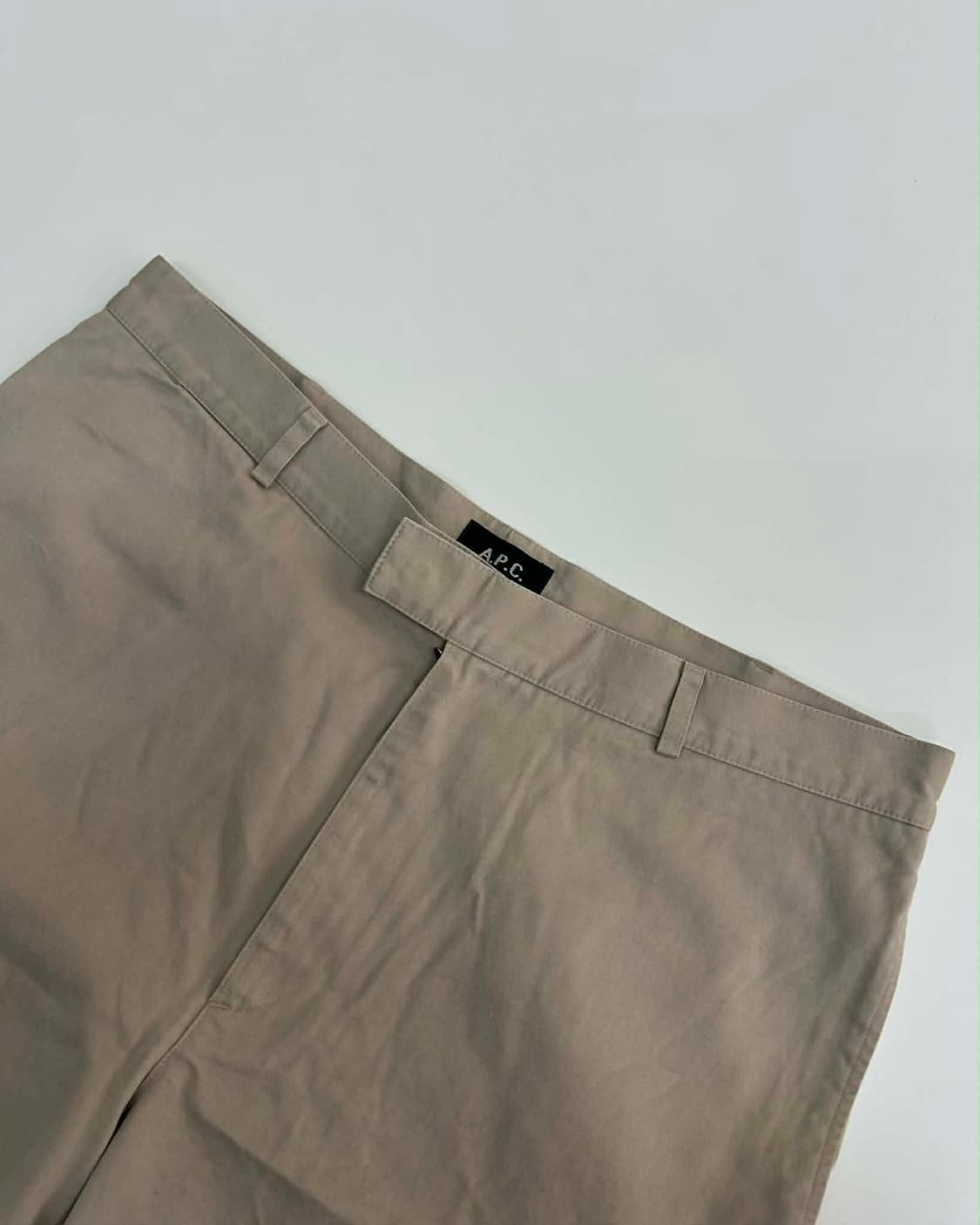 [M] A.P.C. 아페쎄 일본판 베이지 코튼 쇼츠 반바지 상품이미지3