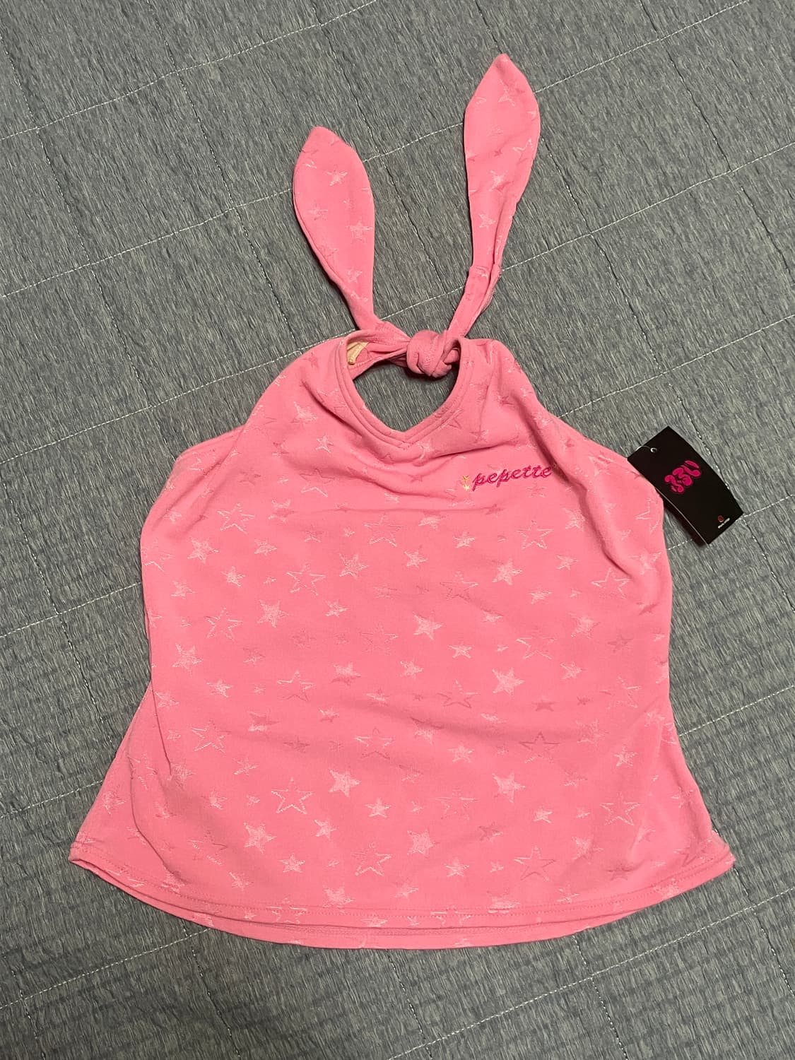 후루이 빈티지 갸루 별 핑크 홀터넥 탱크탑 슬리브리스 상품이미지1