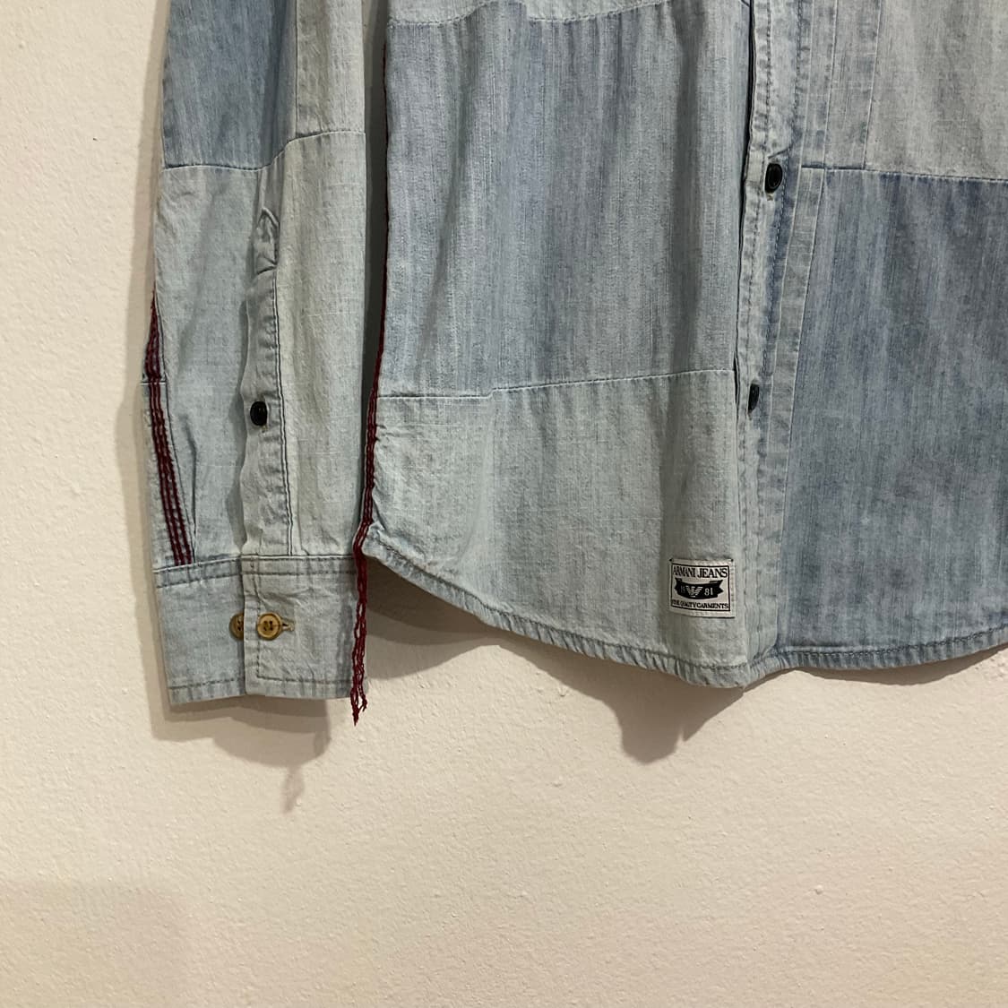 알마니 캐피탈 스타일 패치워크 셔츠 상품이미지6