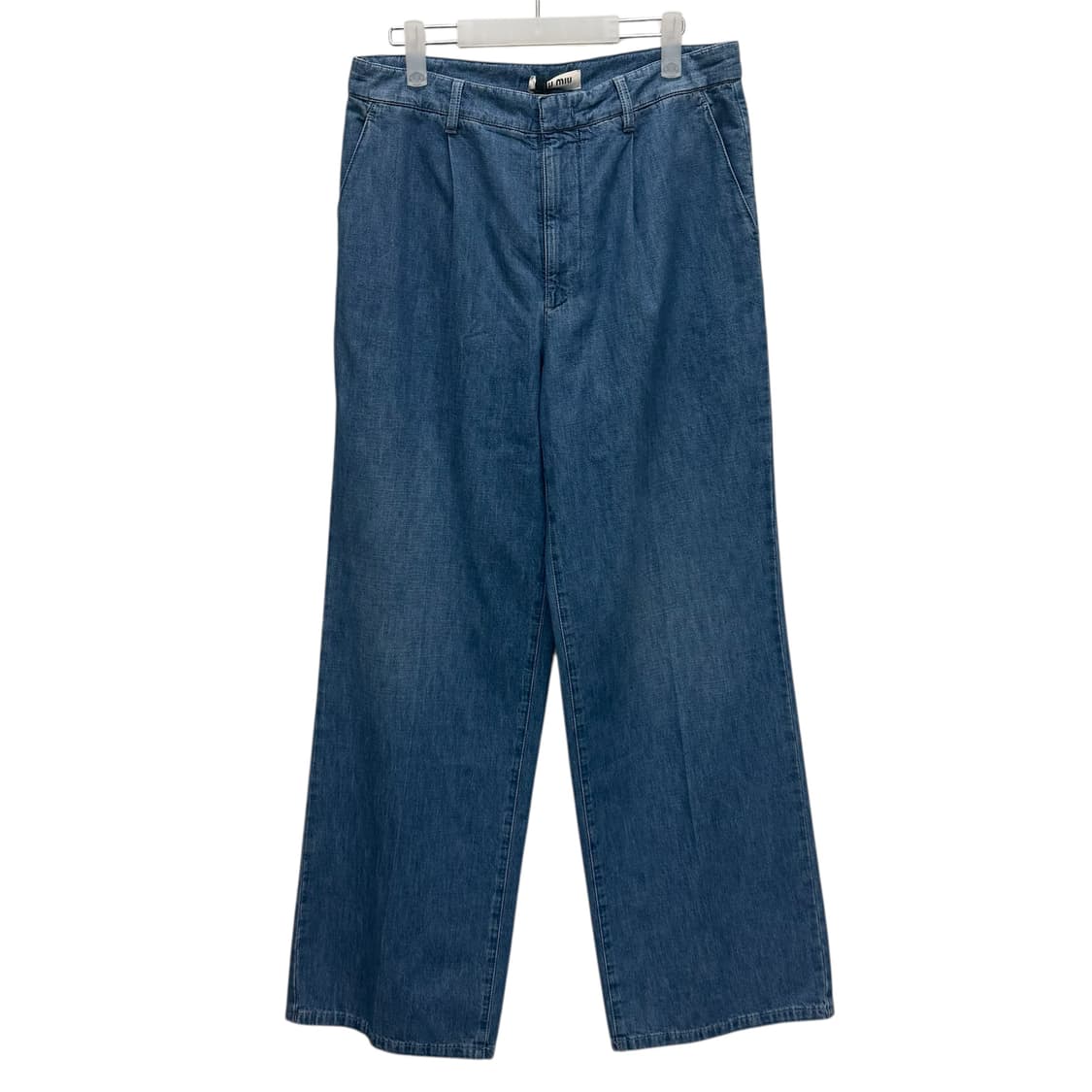 미우미우 로고 샴브레이 데님팬츠 ( 33 ) 상품이미지4