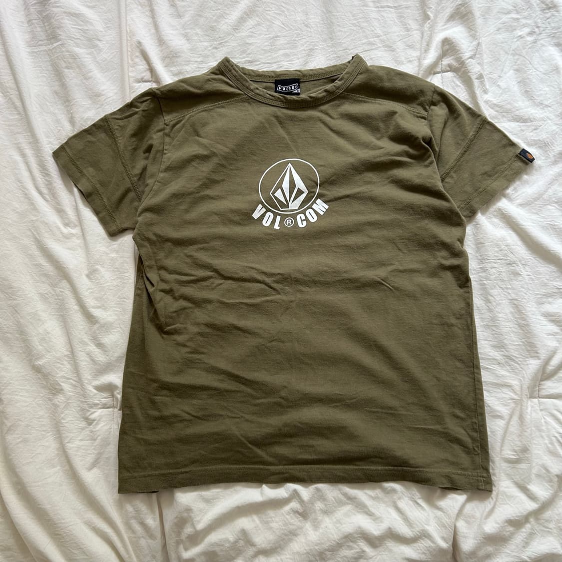 90-00’s Volcom Logo Khaki T-shirts 상품이미지2