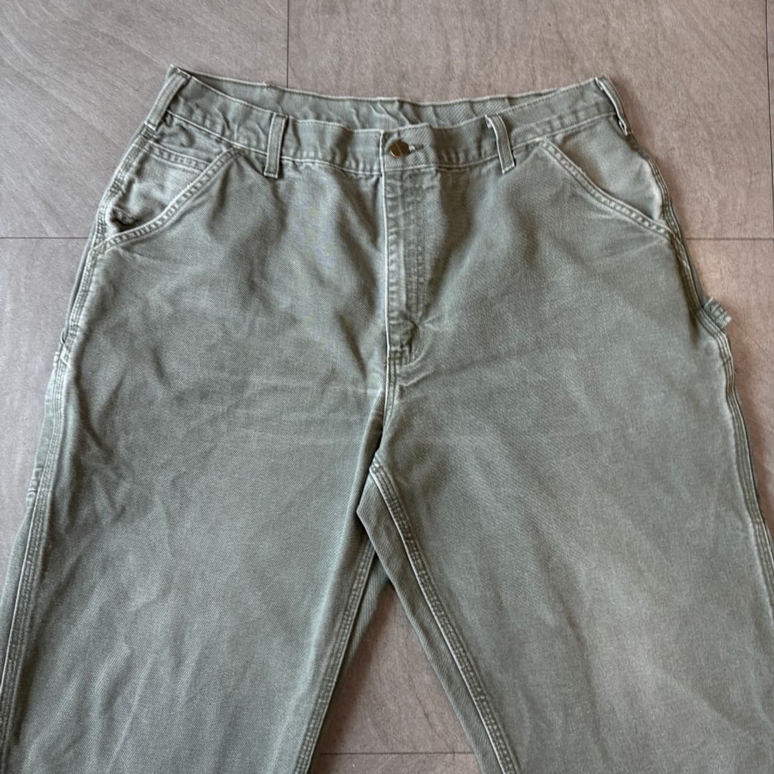 칼하트 오리지널 모스 그린 카펜터 팬츠 바지 상품이미지6