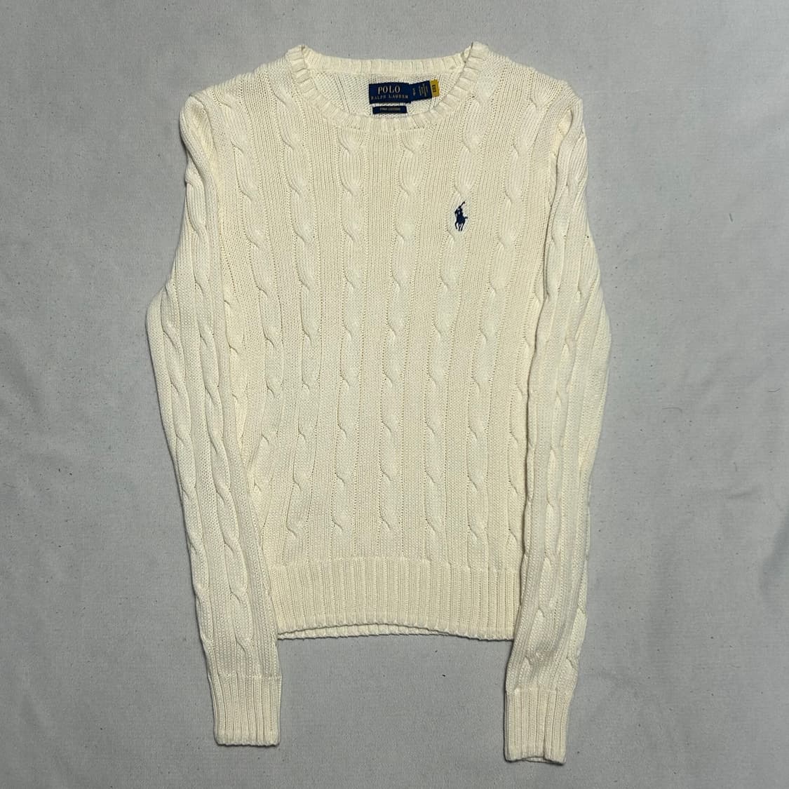 S 폴로랄프로렌 피마 코튼 슬림핏 여성용 케이블 니트 상품이미지2