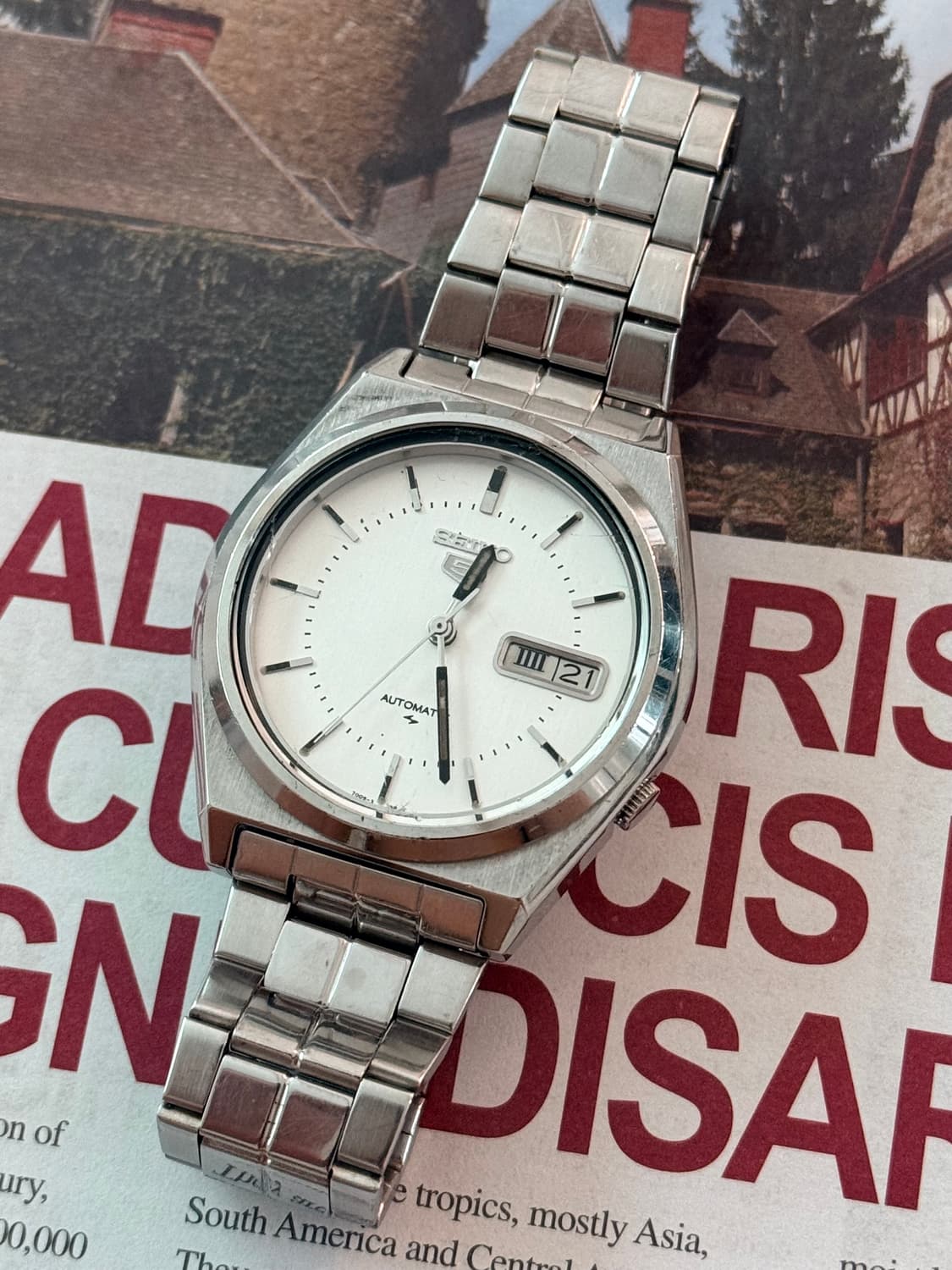 Seiko 세이코 5 Automatic White Diel 상품이미지1