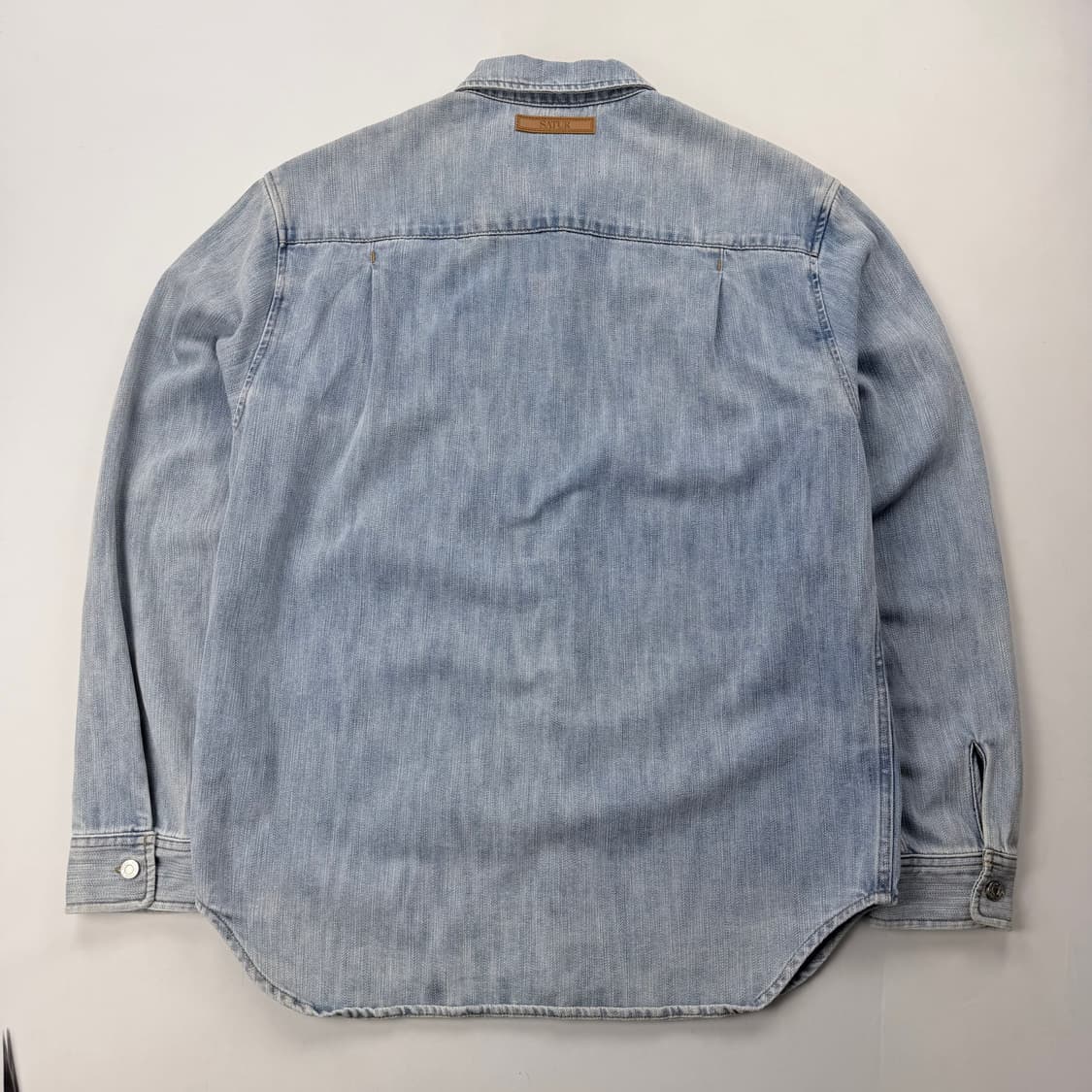 세터 집 포켓 데님 셔츠 라이트 워시드 블루 상품이미지8