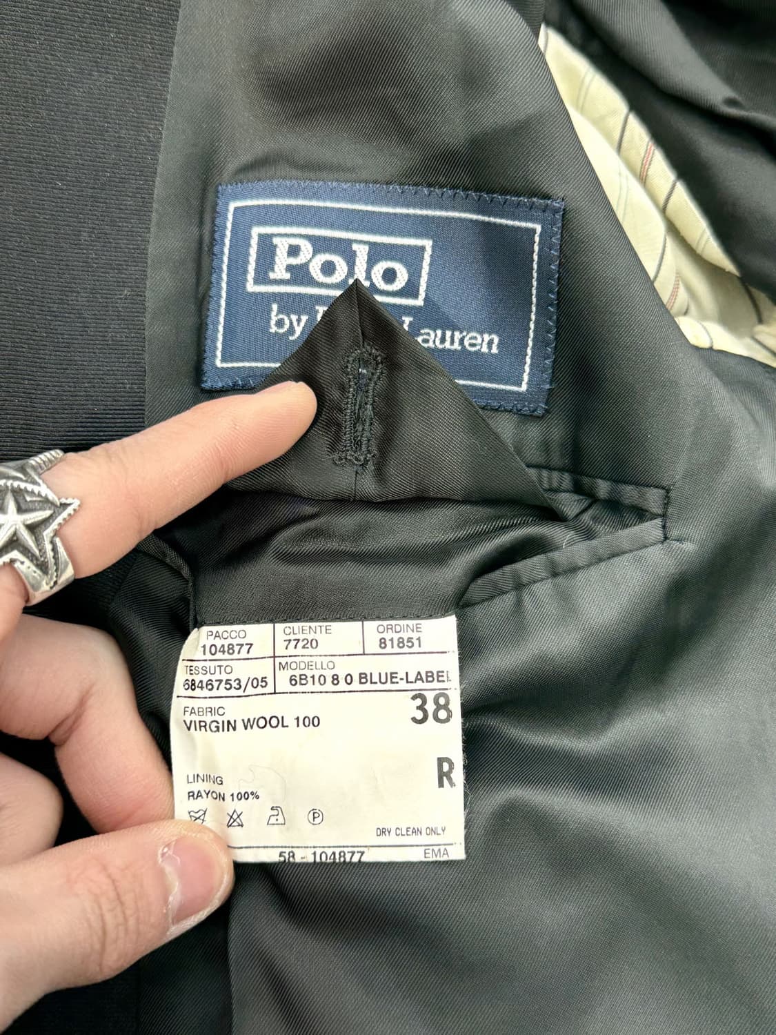 폴로 랄프로렌 블랙워치 울 플래드 싱글 브레스티드 블레이저 자켓 상품이미지8