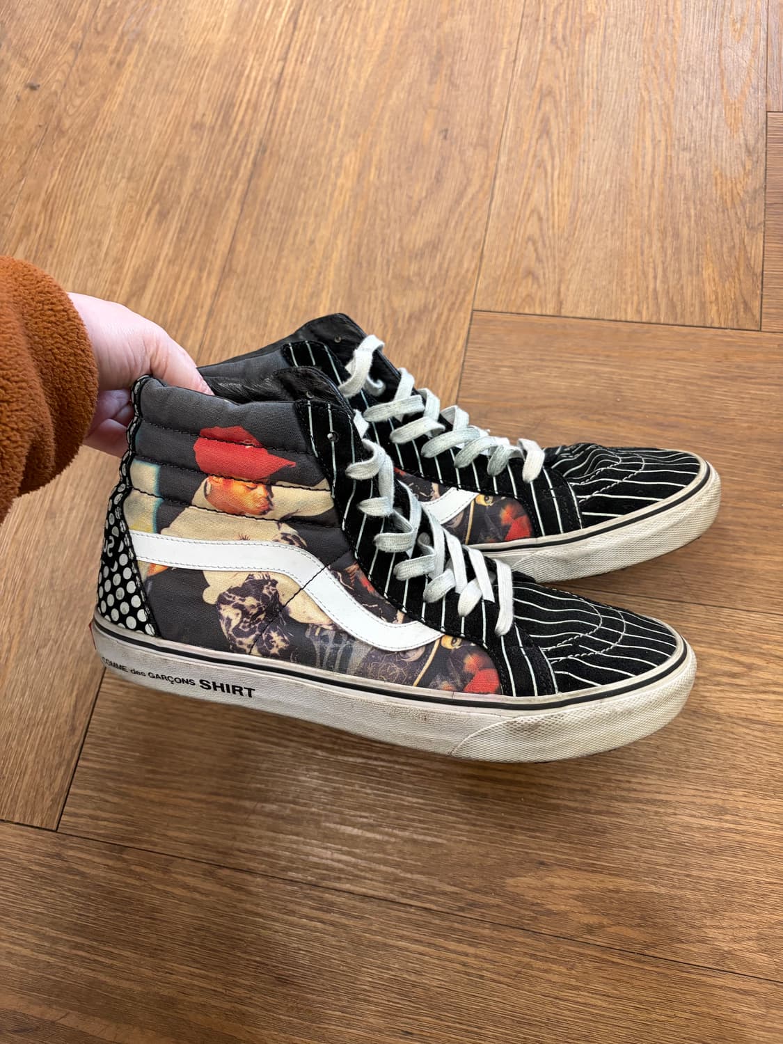 슈프림 꼼데가르송 반스 하이 신발 상품이미지1