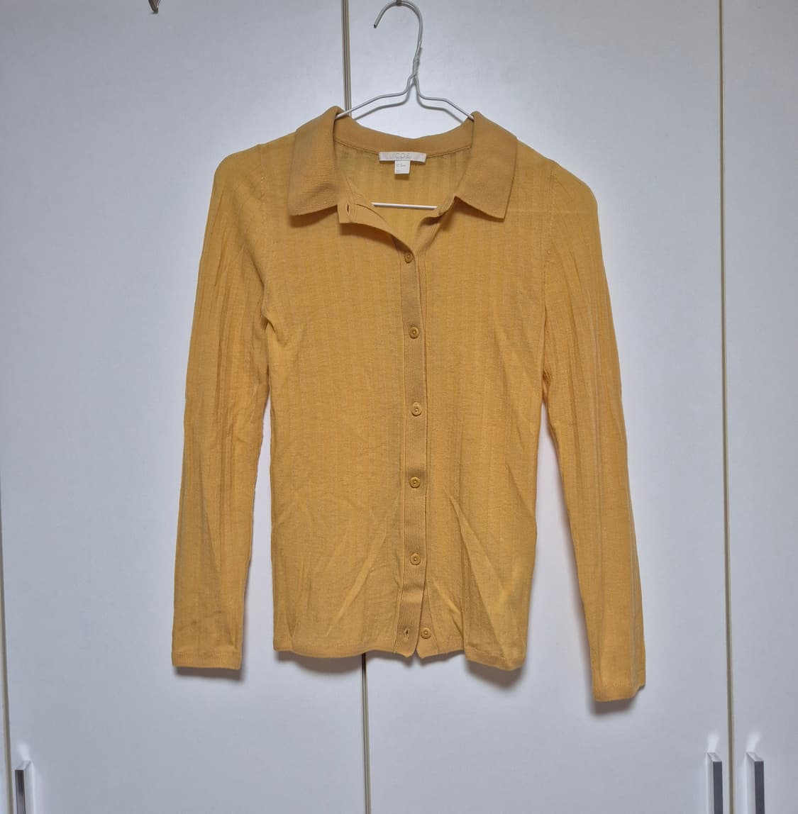 코스 COS 얇은 리브드 울 니트 가디건 시스루 상품이미지4