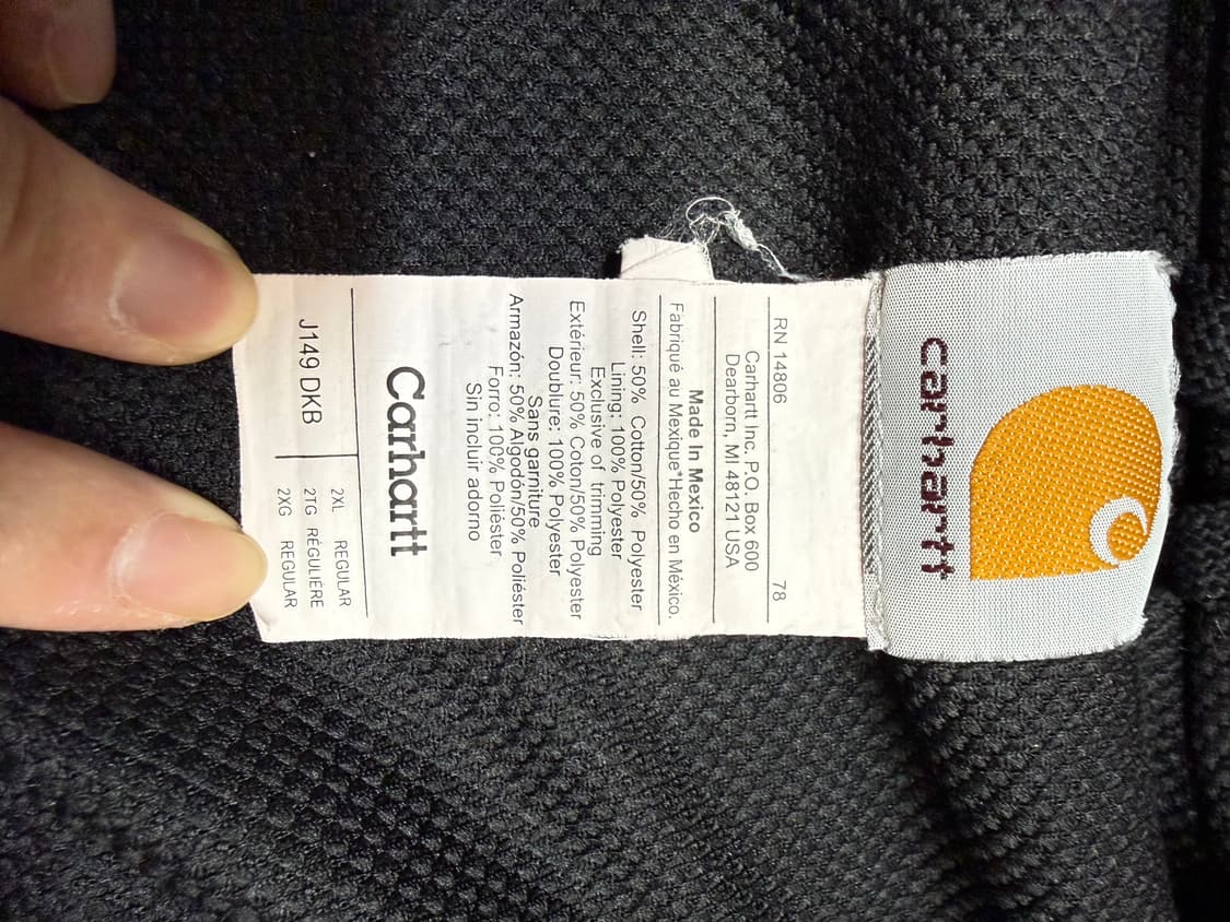 00s 빈티지 칼하트 J149 다크브라운 후드 자켓 (칸예 착용 제품) 상품이미지2