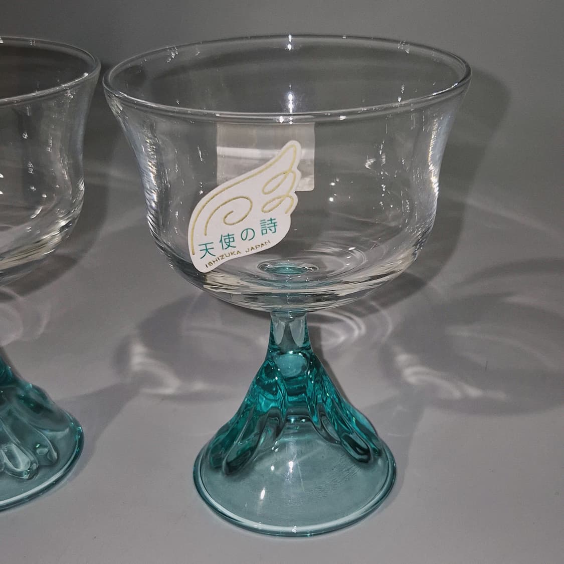 80s 아데리아 에메랄드 천사 디저트 글라스 1p 상품이미지6
