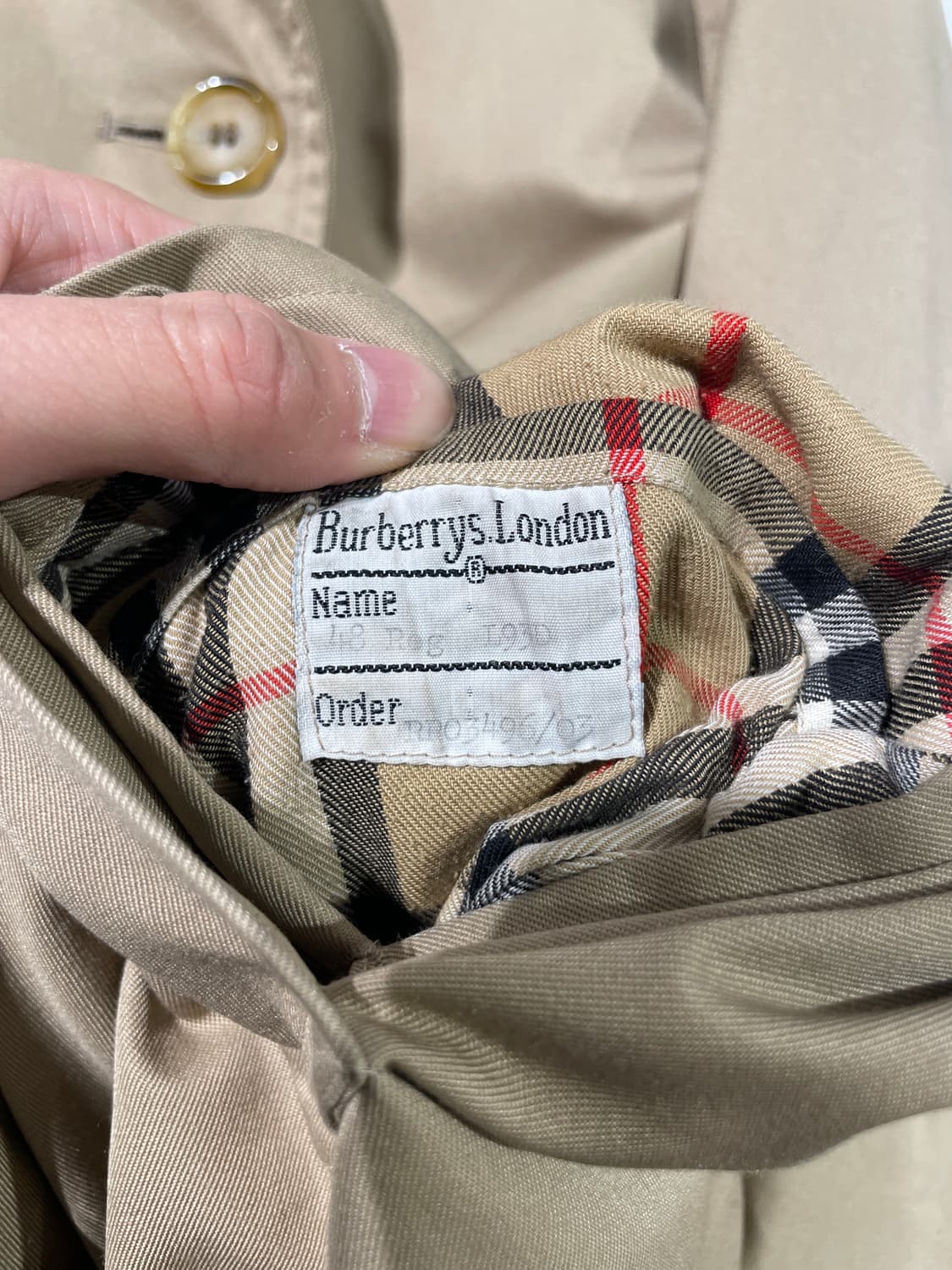 버버리 베이지 숄더 스트랩 코튼 벨티드 코트 상품이미지8