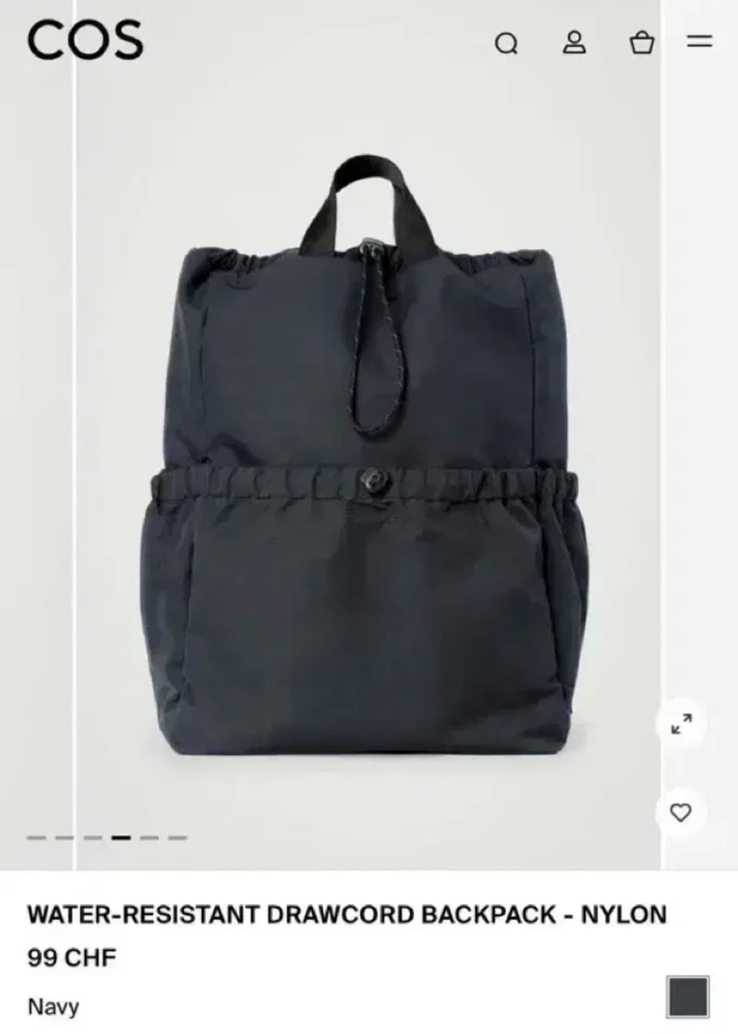 코스(COS) 드로우코드 나일론 백팩 상품이미지1