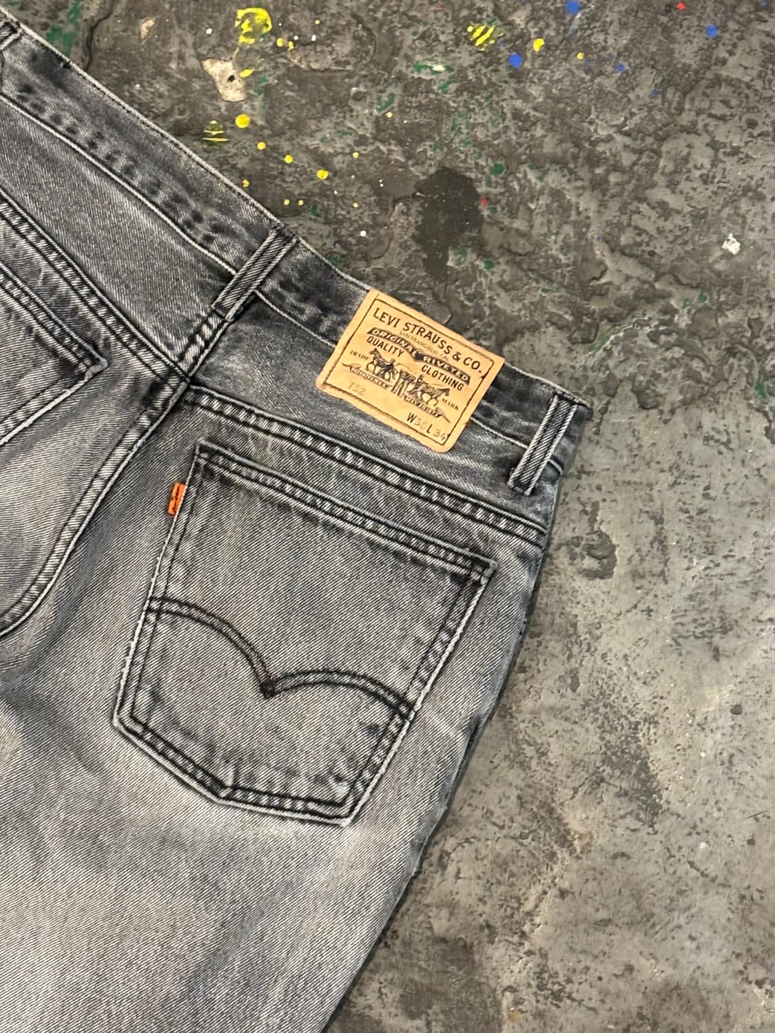 리바이스 752 오렌지탭 흑청 상품이미지9