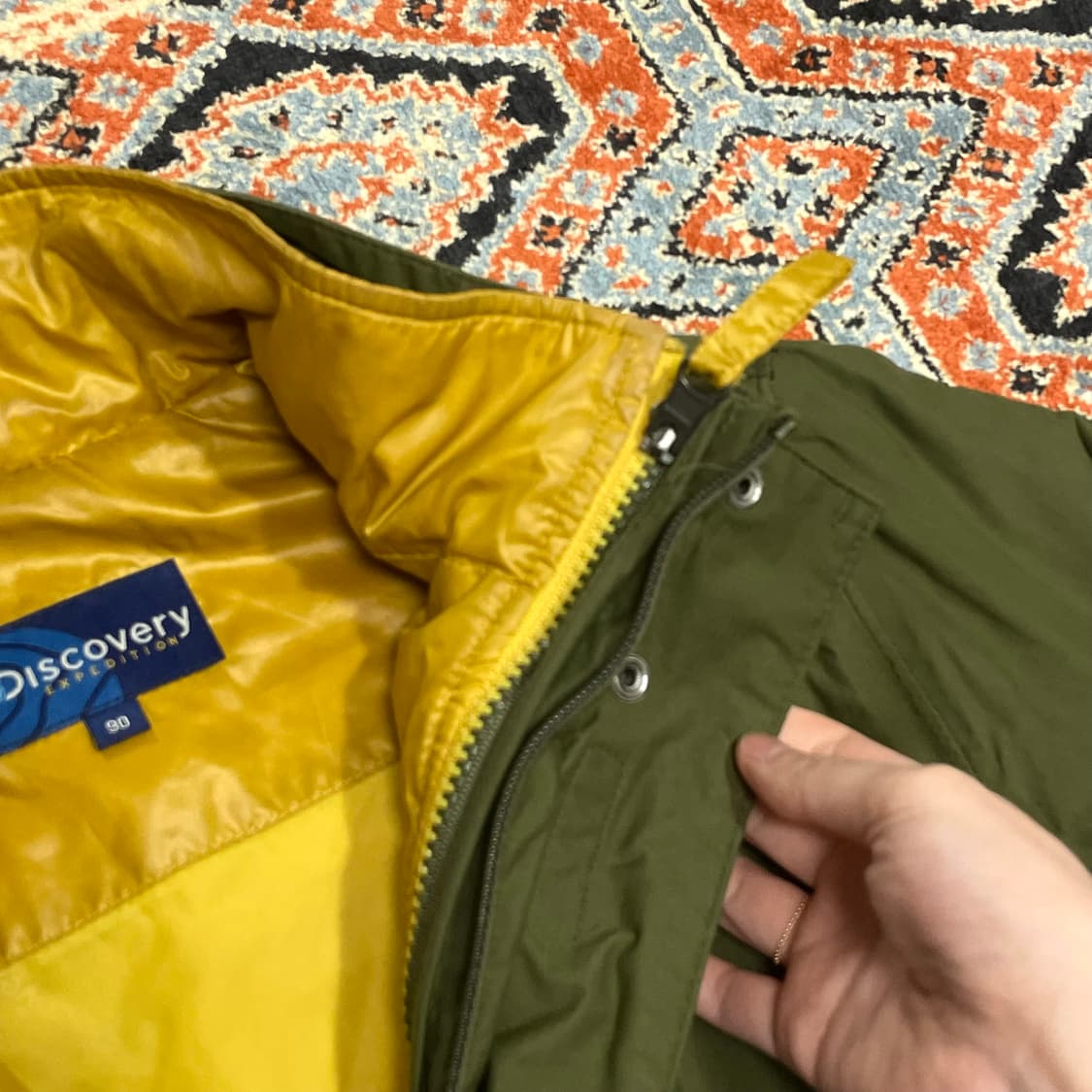 디스커버리 카키 내피포함 바람막이 야상 점퍼 여성S 상품이미지5