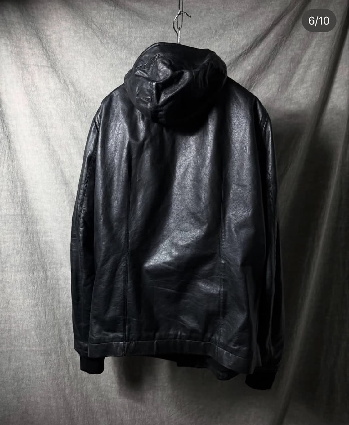 릭오웬스 2014FW Leather Hooded Jacket 상품이미지6