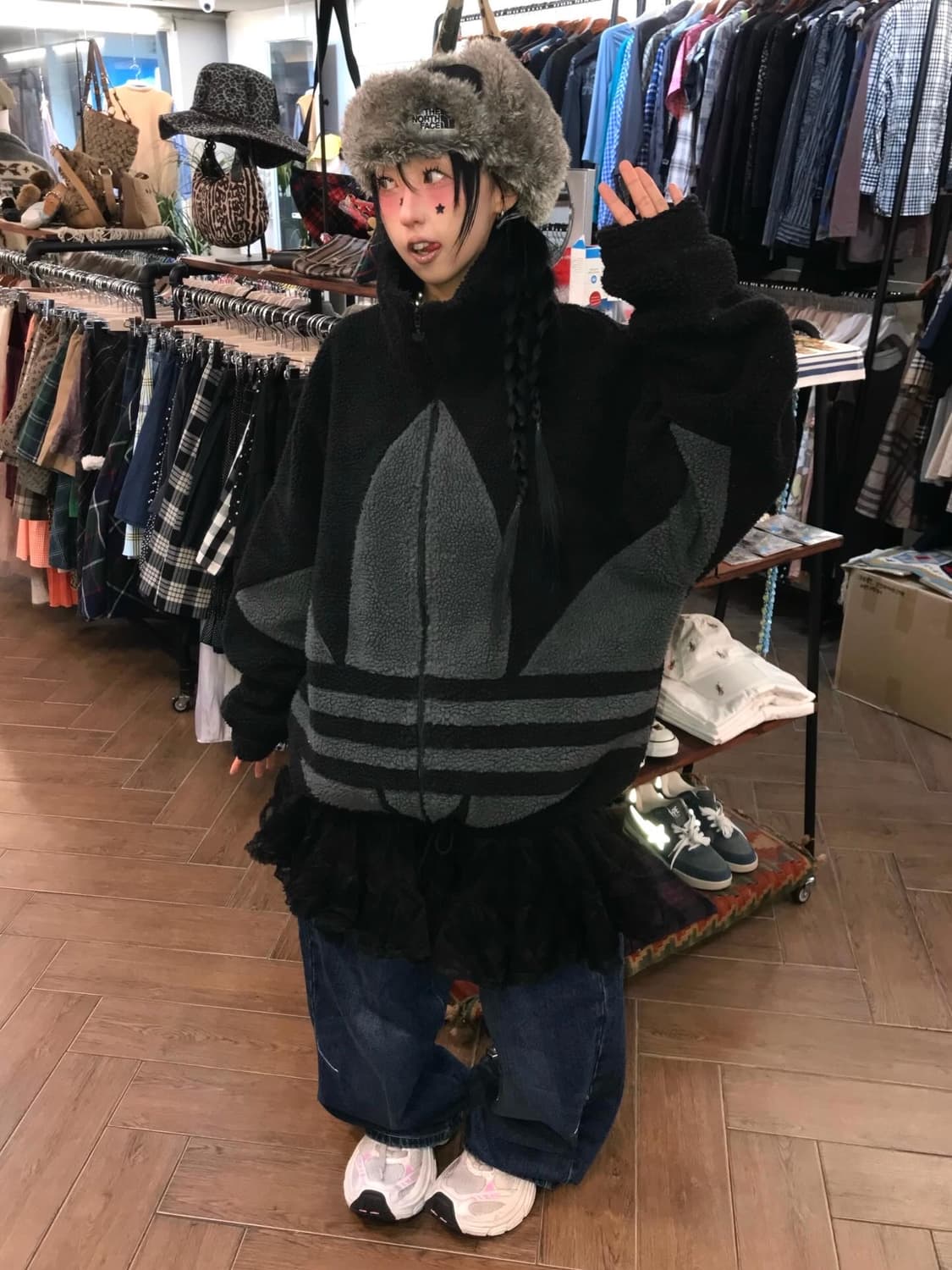 Adidas Big Trefoil Sherpa Jacket 상품이미지1