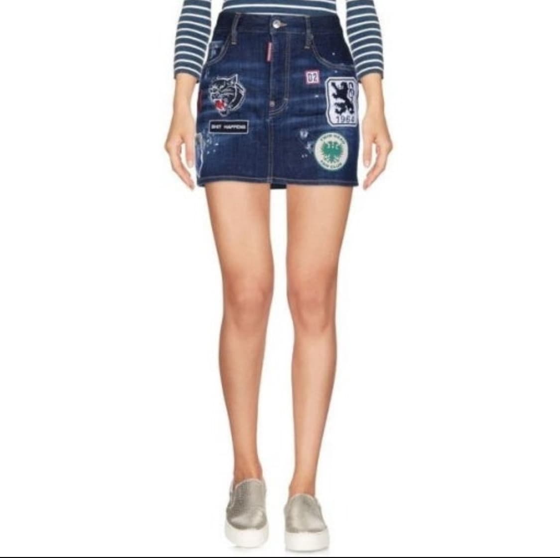 DSQUARED2 디스퀘어드 패치 데님 스커트(36 사이즈) 상품이미지1