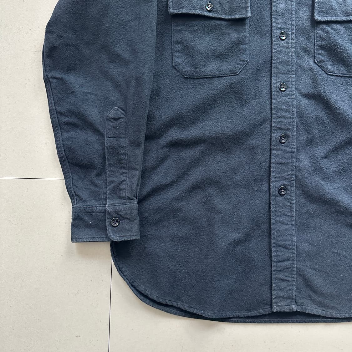 90s 엘엘빈 샤모아 셔츠 해비코튼 플란넬 오리자수 MADE IN USA 상품이미지4