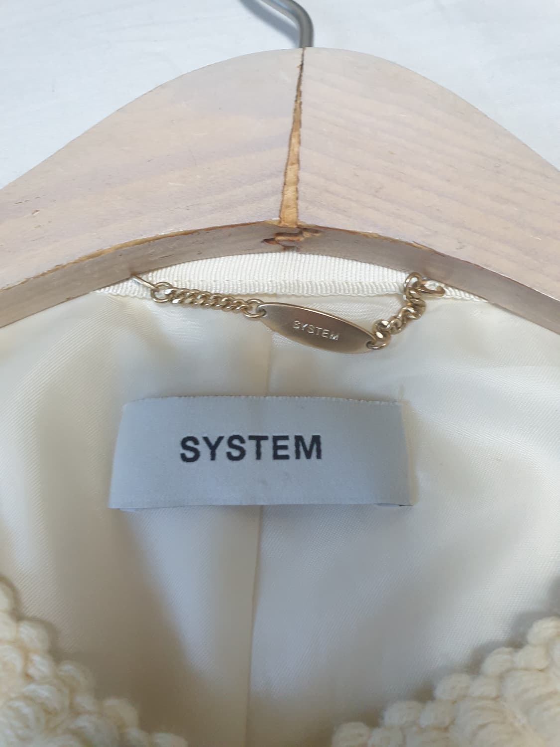 시스템 22fw 아이보리 트위드 자켓 상품이미지4