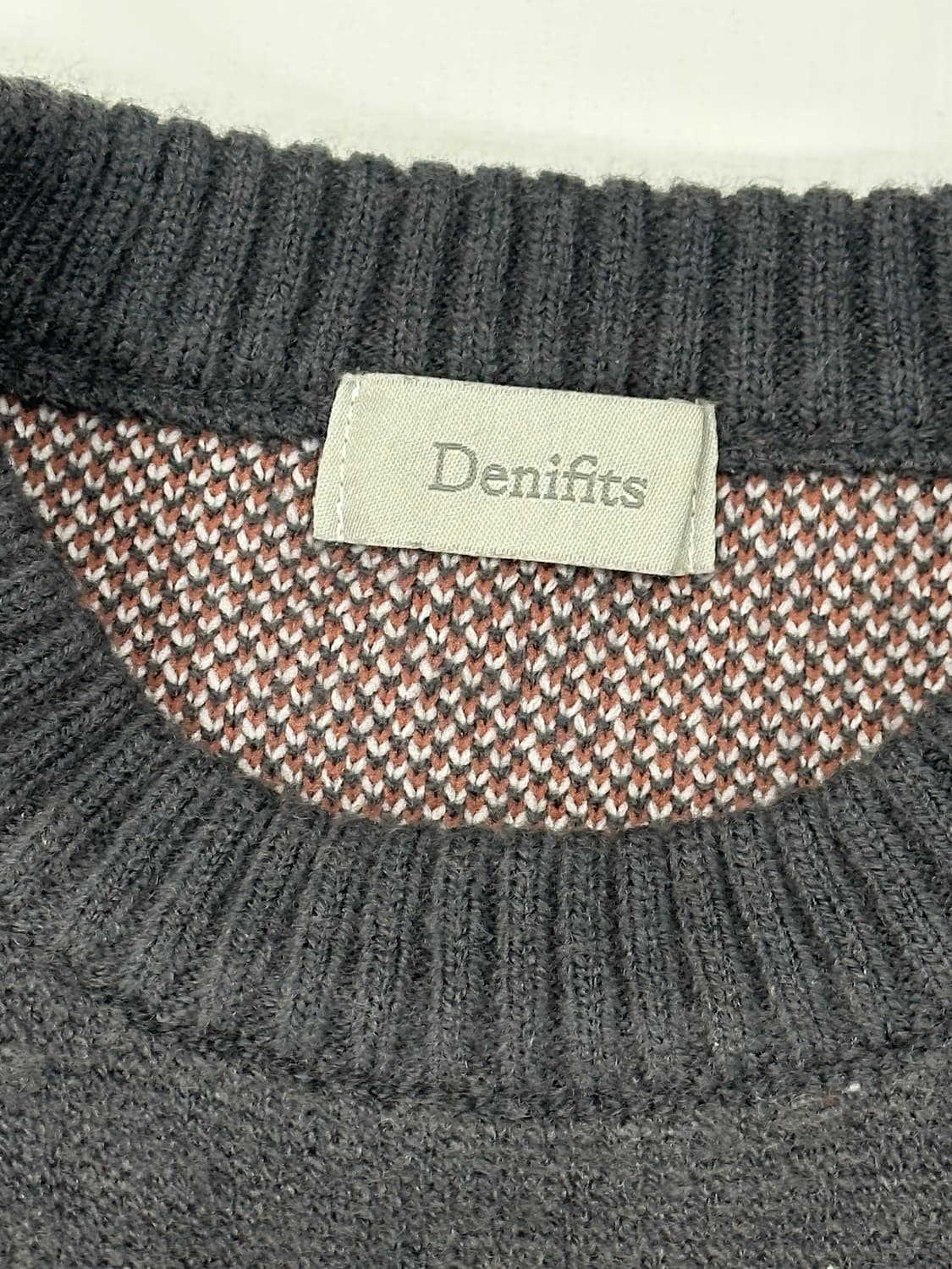 피그먼트 데님 포인트 맨투맨 그레이 니트 보헤미안 일본 빈티지 펑크 상품이미지6