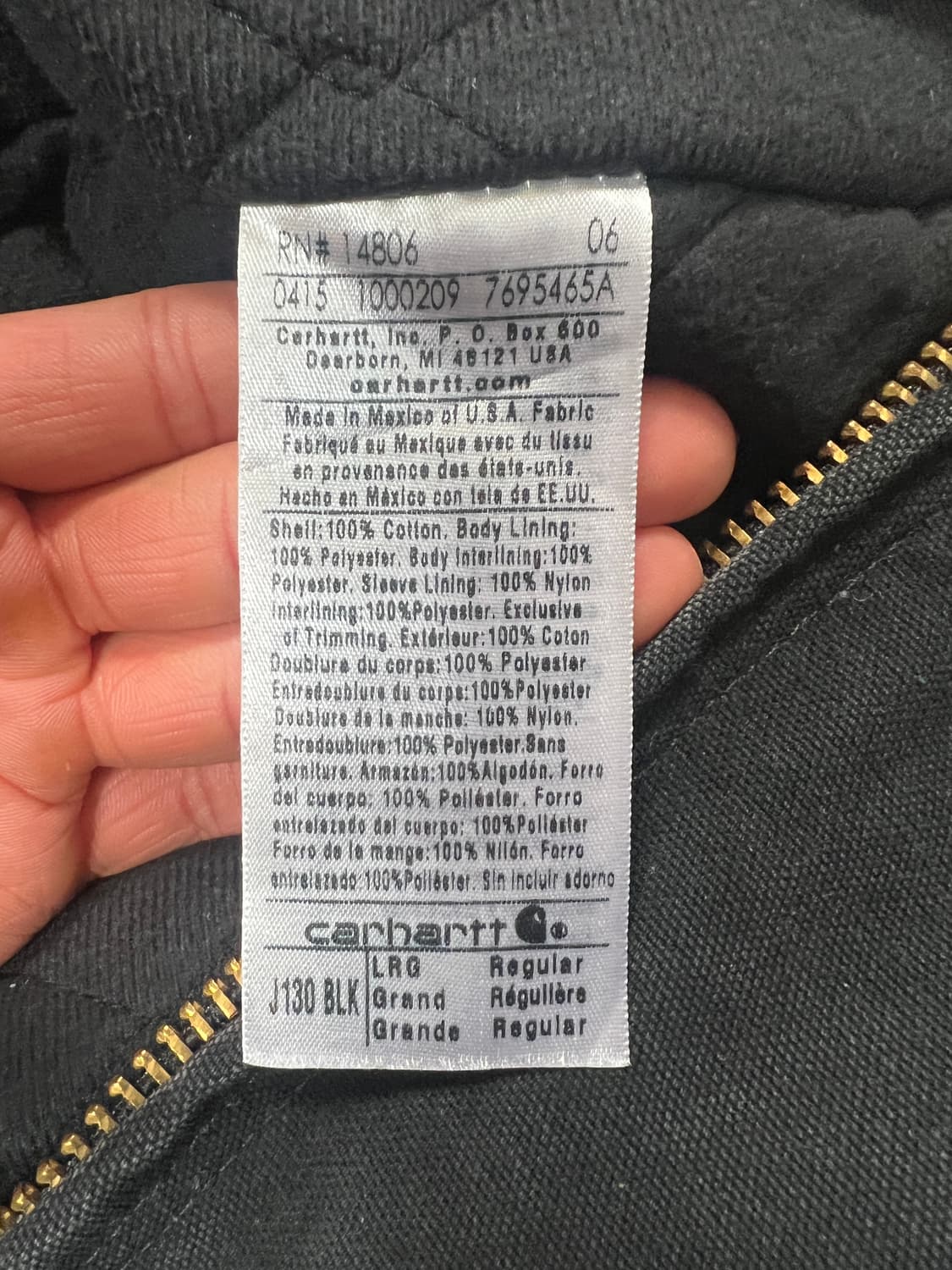 칼하트 J130 BLK (블랙 액티브) 상품이미지6