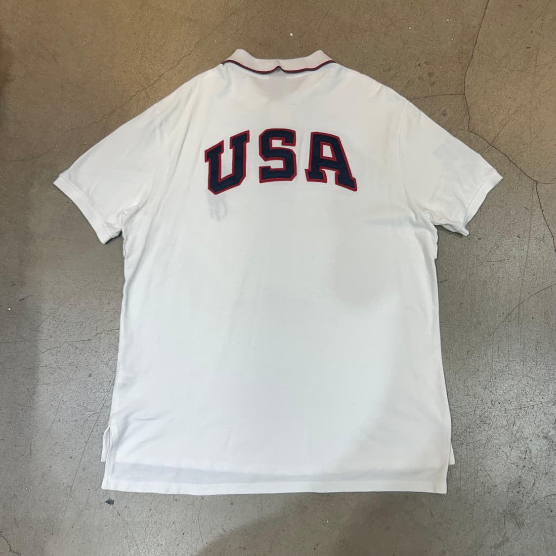 XXL 폴로랄프로렌 USA 빅포니 화이트 카라 반팔티  상품이미지3